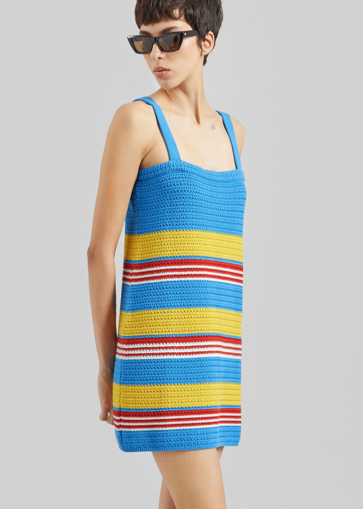 Posse Tammy Dress - Blue Multistripe - 6