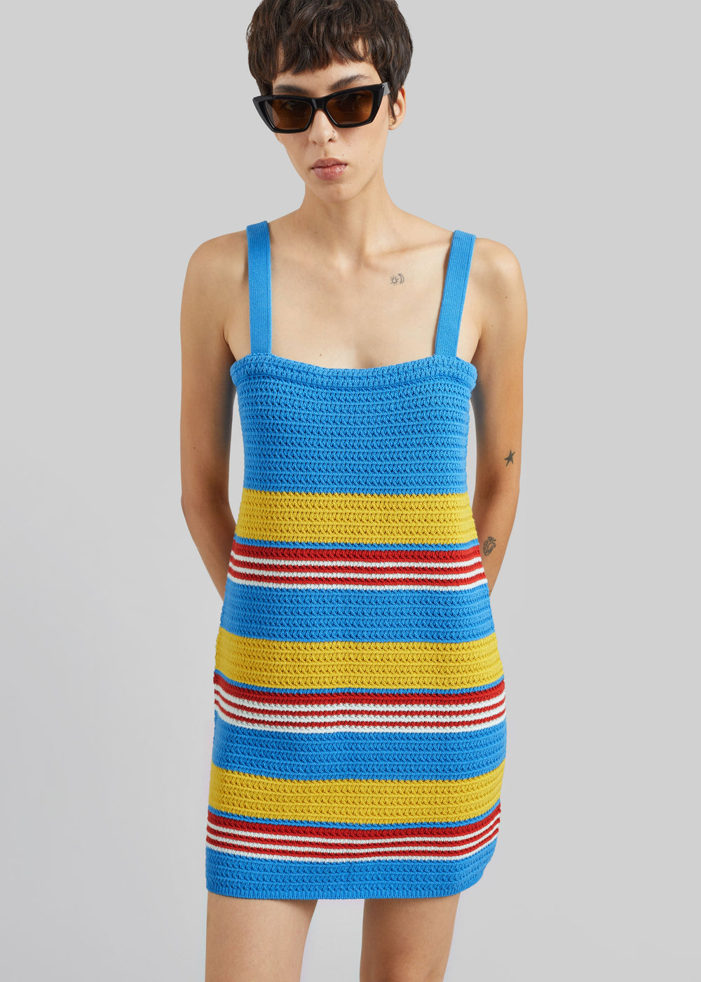 Posse Tammy Dress - Blue Multistripe - 1