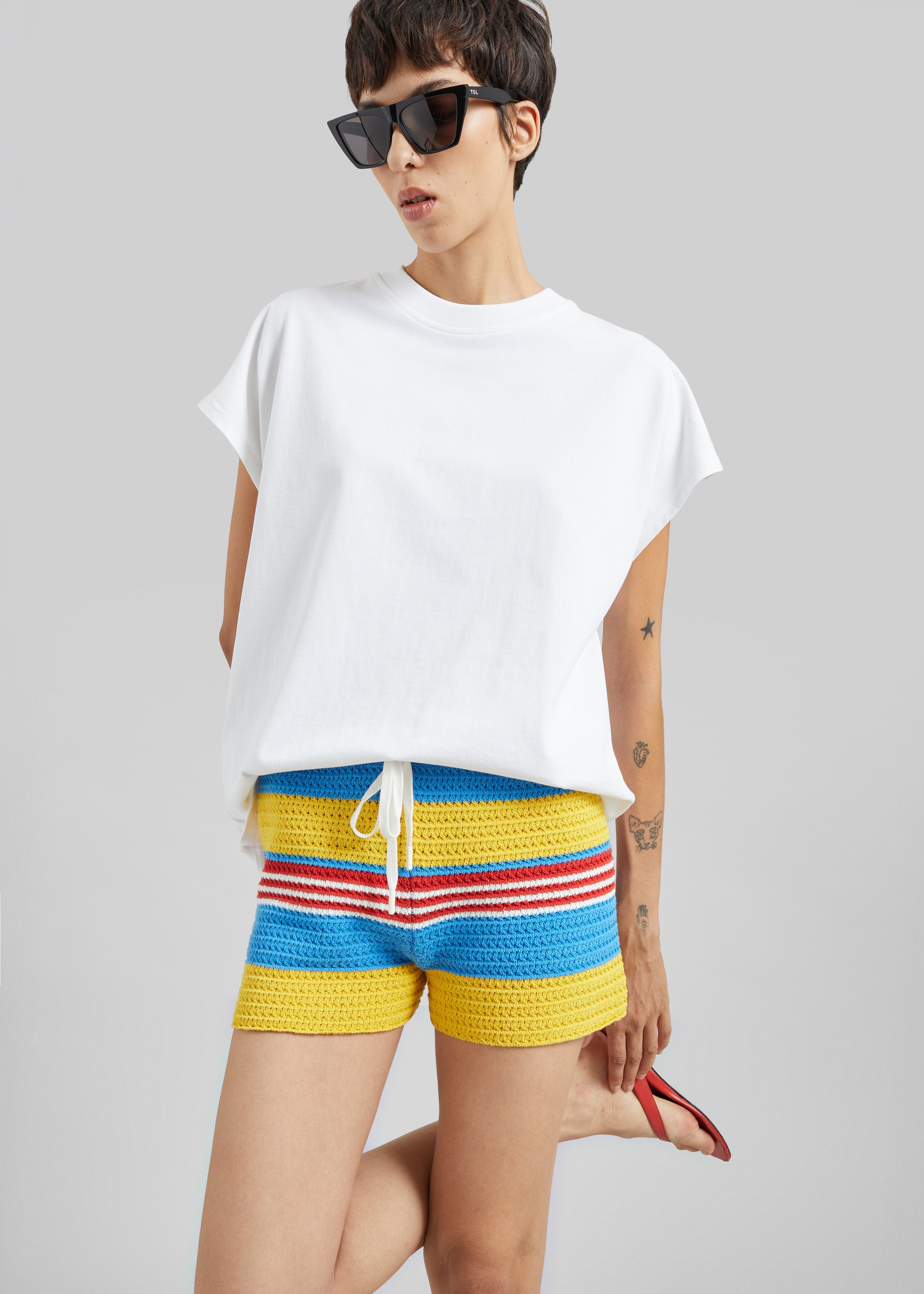 Posse Tammy Shorts - Blue Multistripe - 1