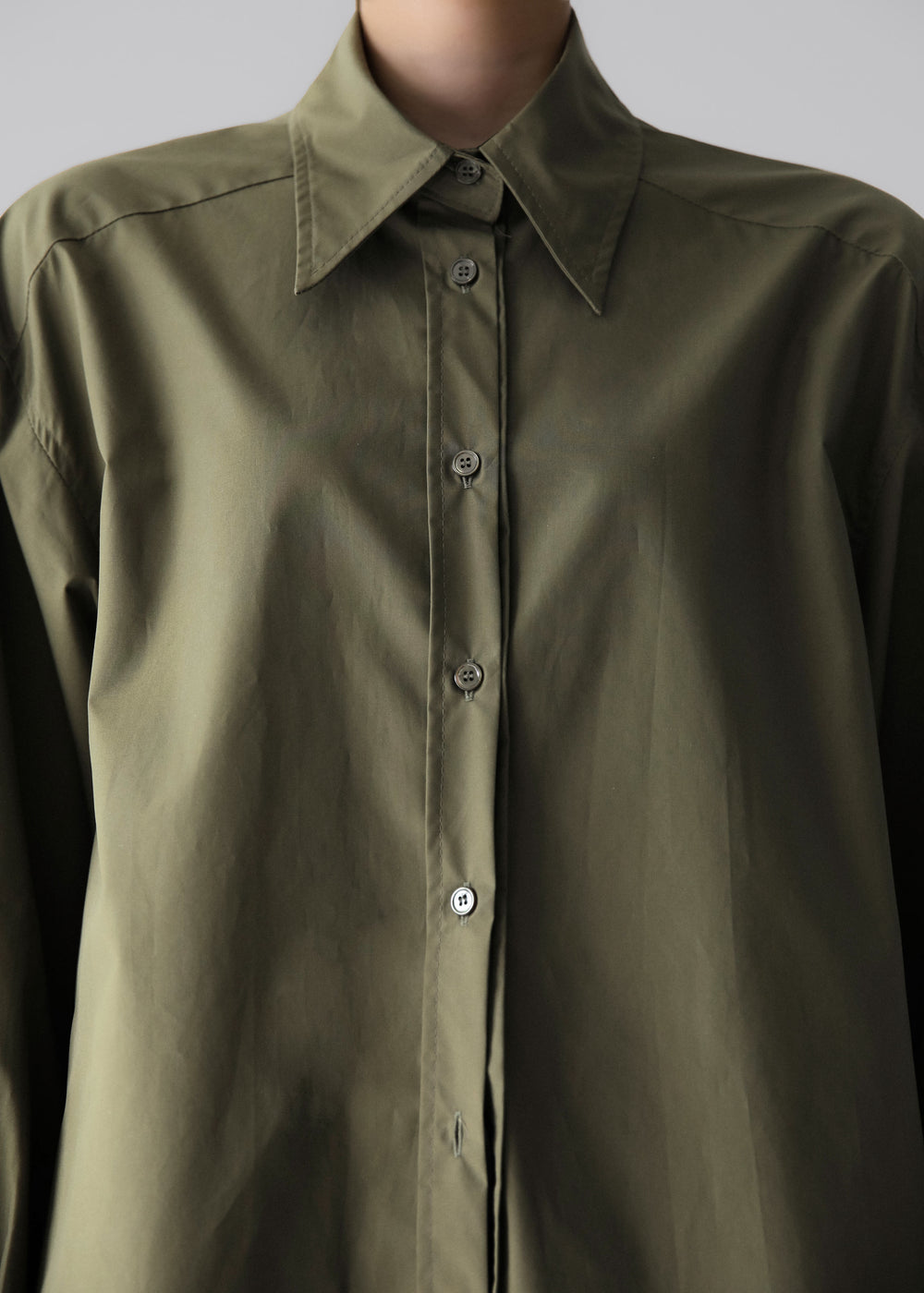 Prato Button Up Shirt - Khaki - 1