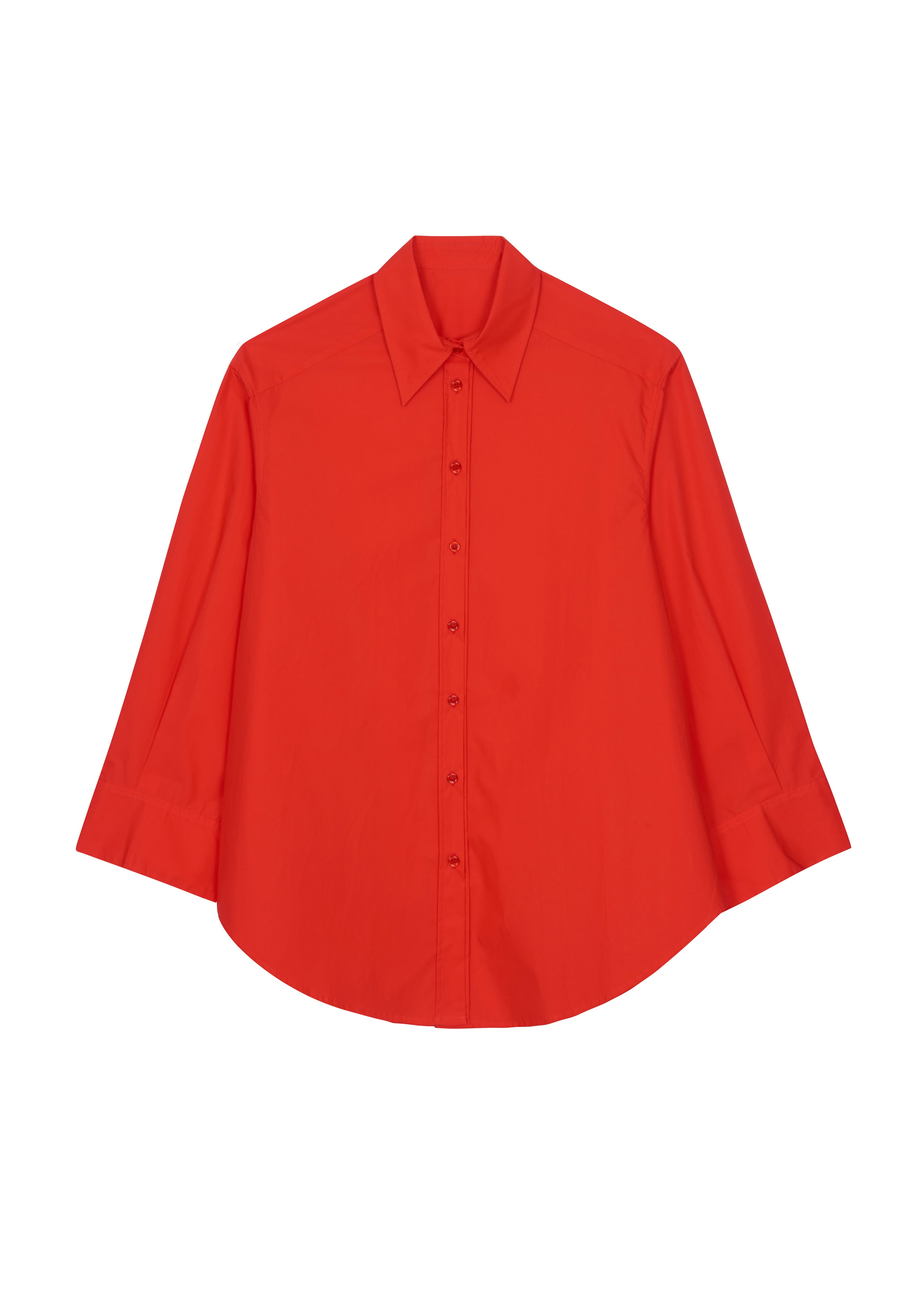 Prato Button Up Shirt - Red - 8