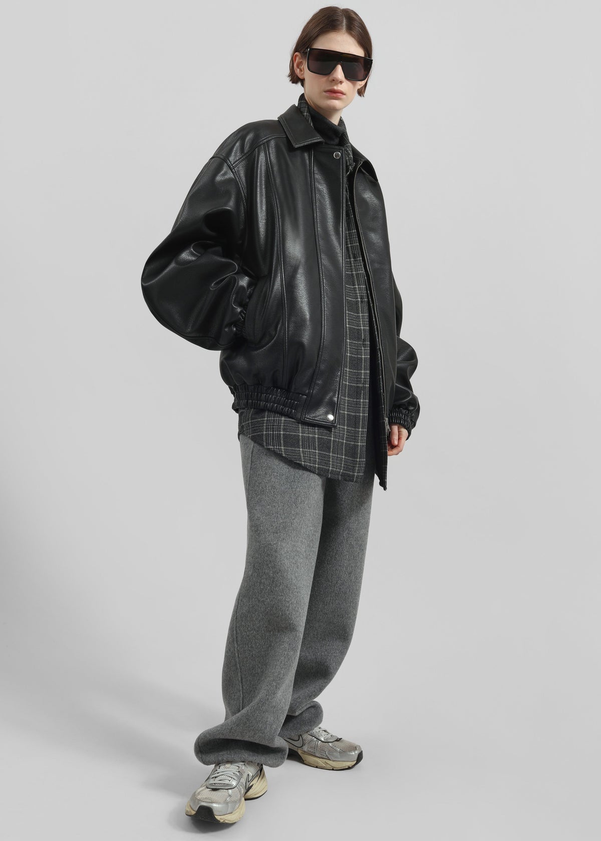 Prescott Faux Leather Jacket - Black - 4
