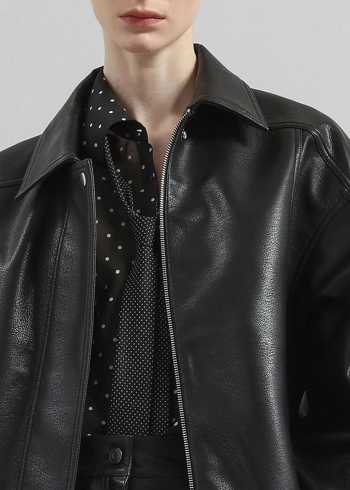 Prescott Faux Leather Jacket - Black - 8