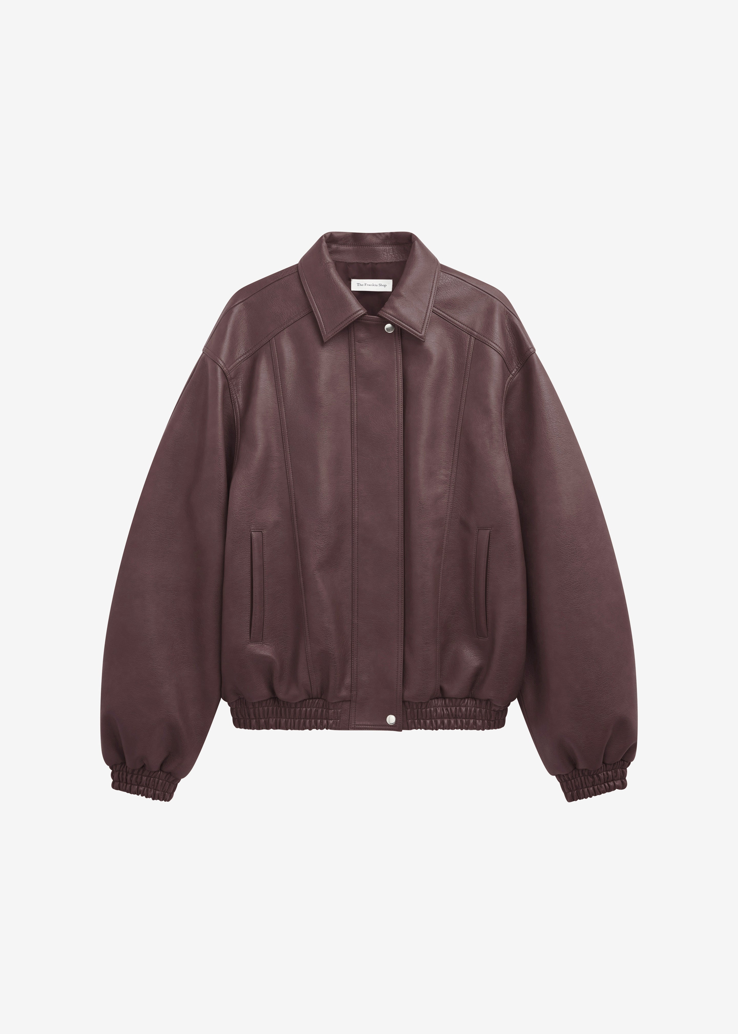 Prescott Faux Leather Jacket - Burgundy - 9
