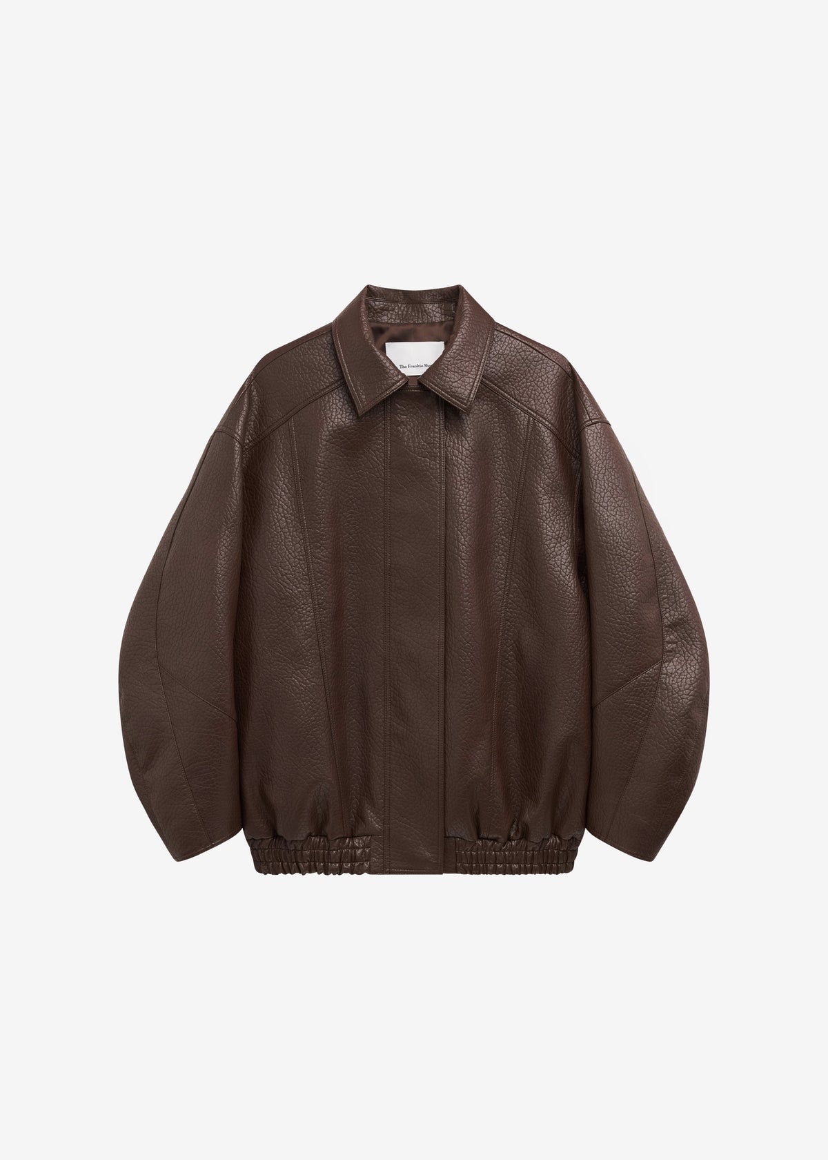 Prescott Grained Faux Leather Jacket - Brown - 9