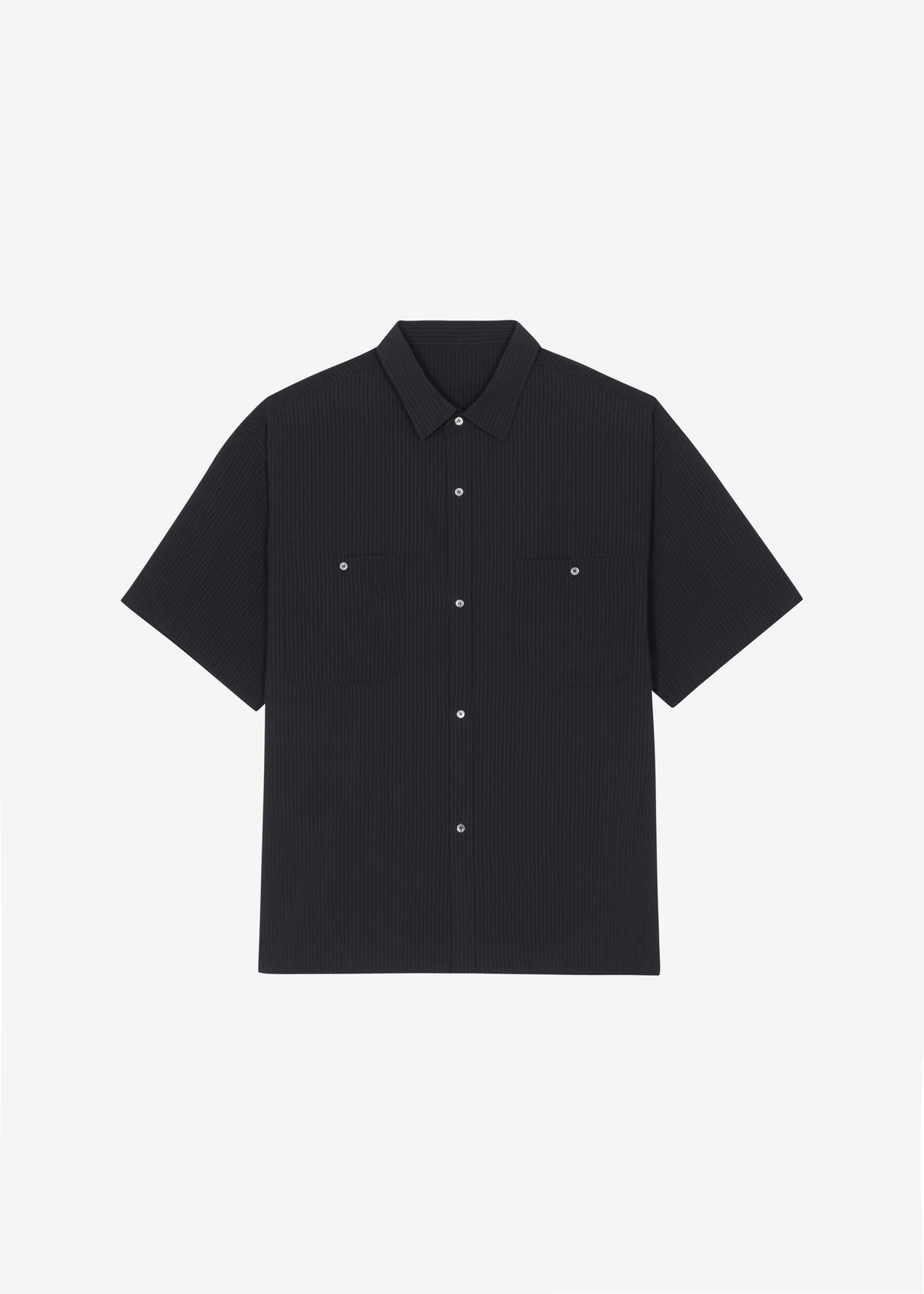 Preston Fluid Striped Shirt - Black - 8