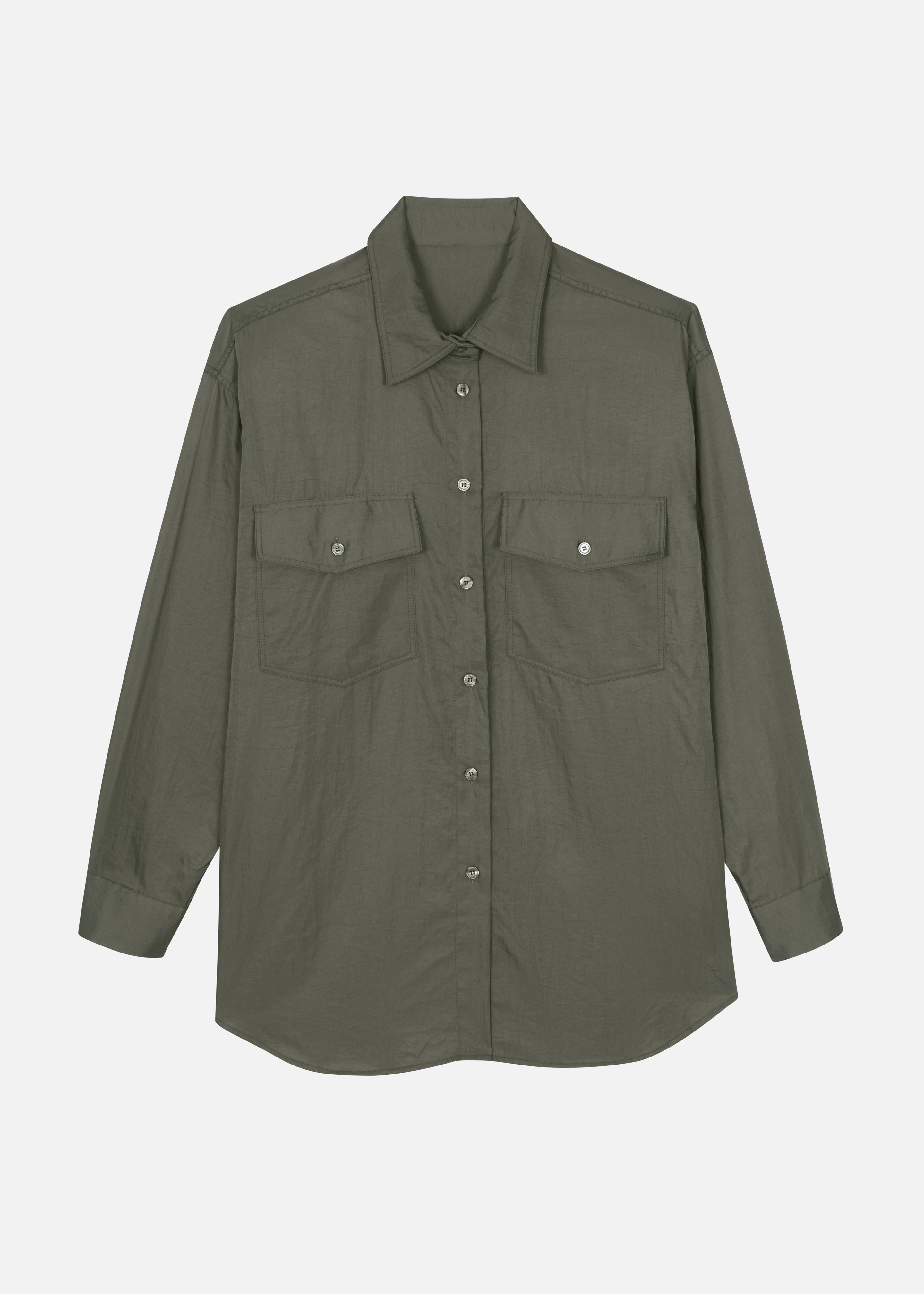 Prilly Oversized Shirt - Khaki - 10