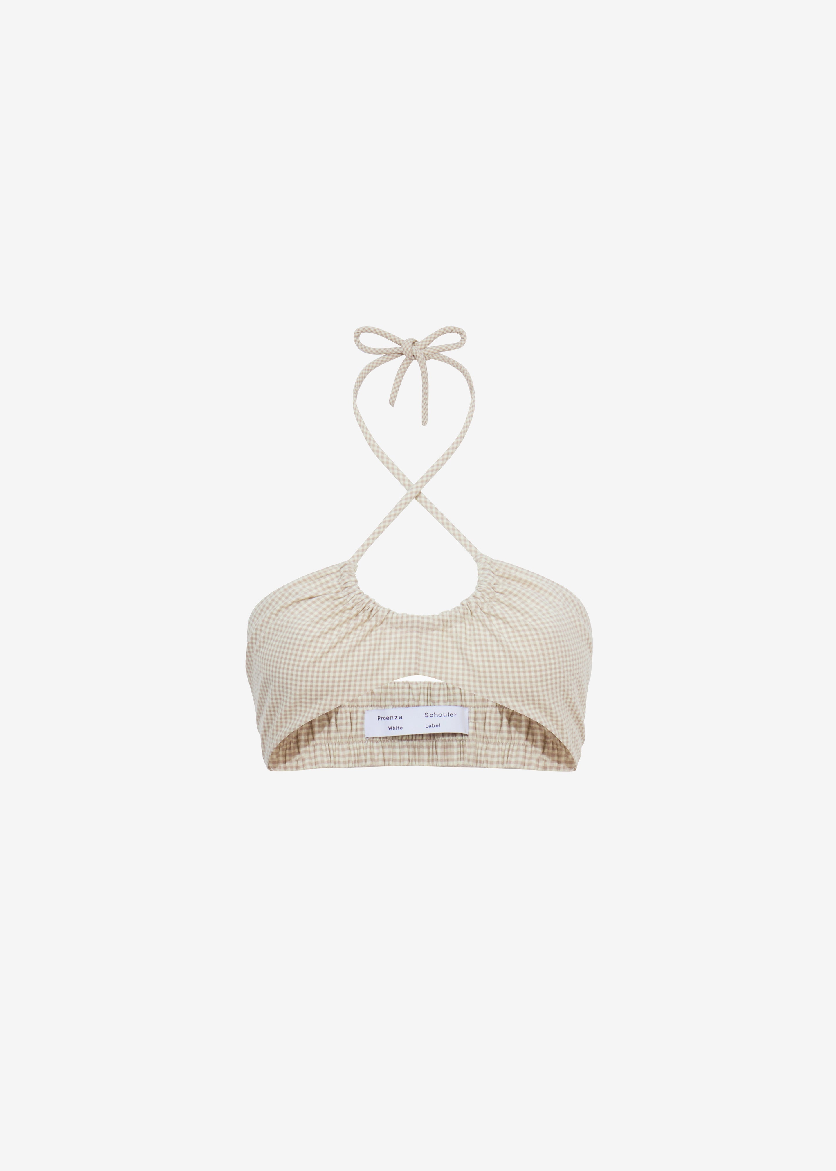 Proenza Schouler White Label Gingham Halter Bralette - Buttercream/Faw –  Frankie Shop Europe