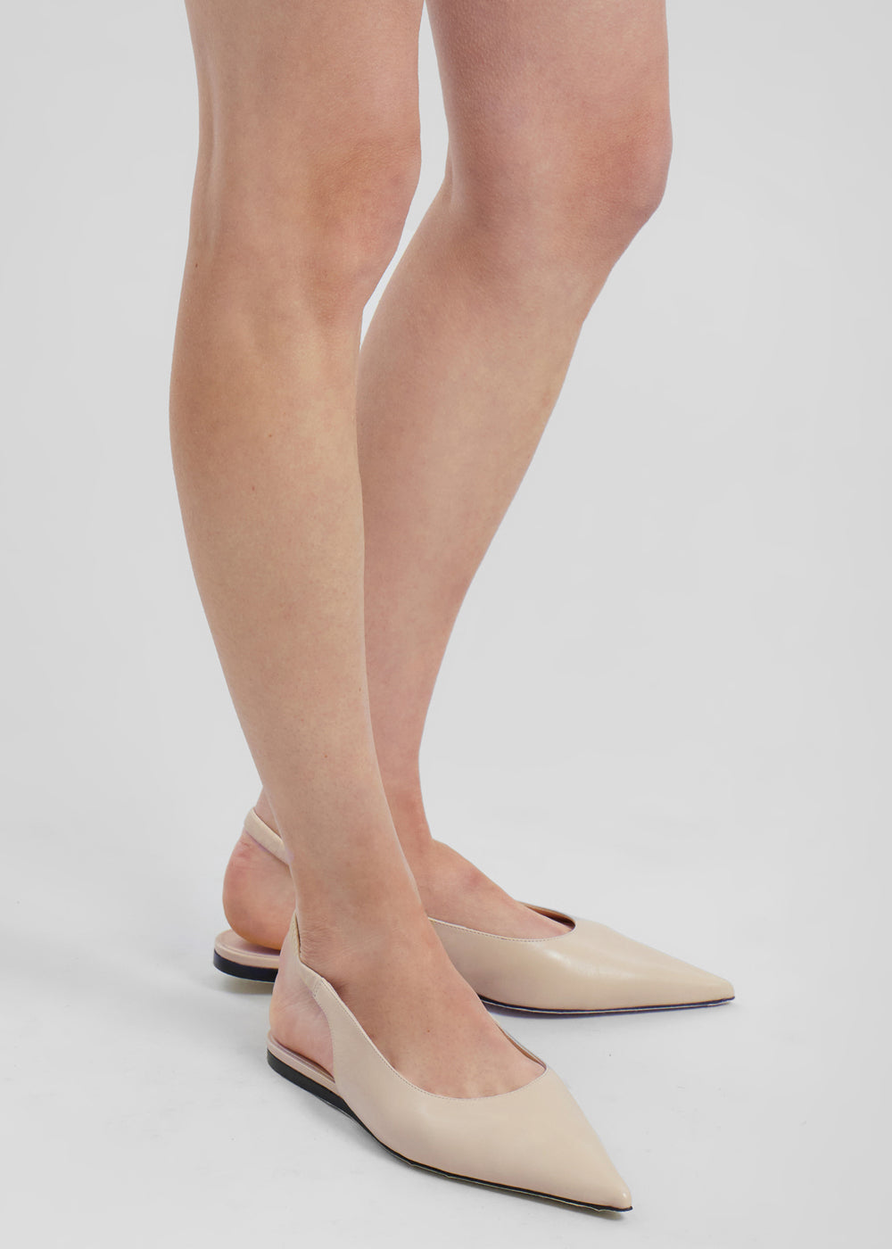 Proenza Schouler Spike Slingback Flats - Cream - 1