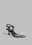 Proenza Schouler Tee Toe Ring Sandals - Black/Cream