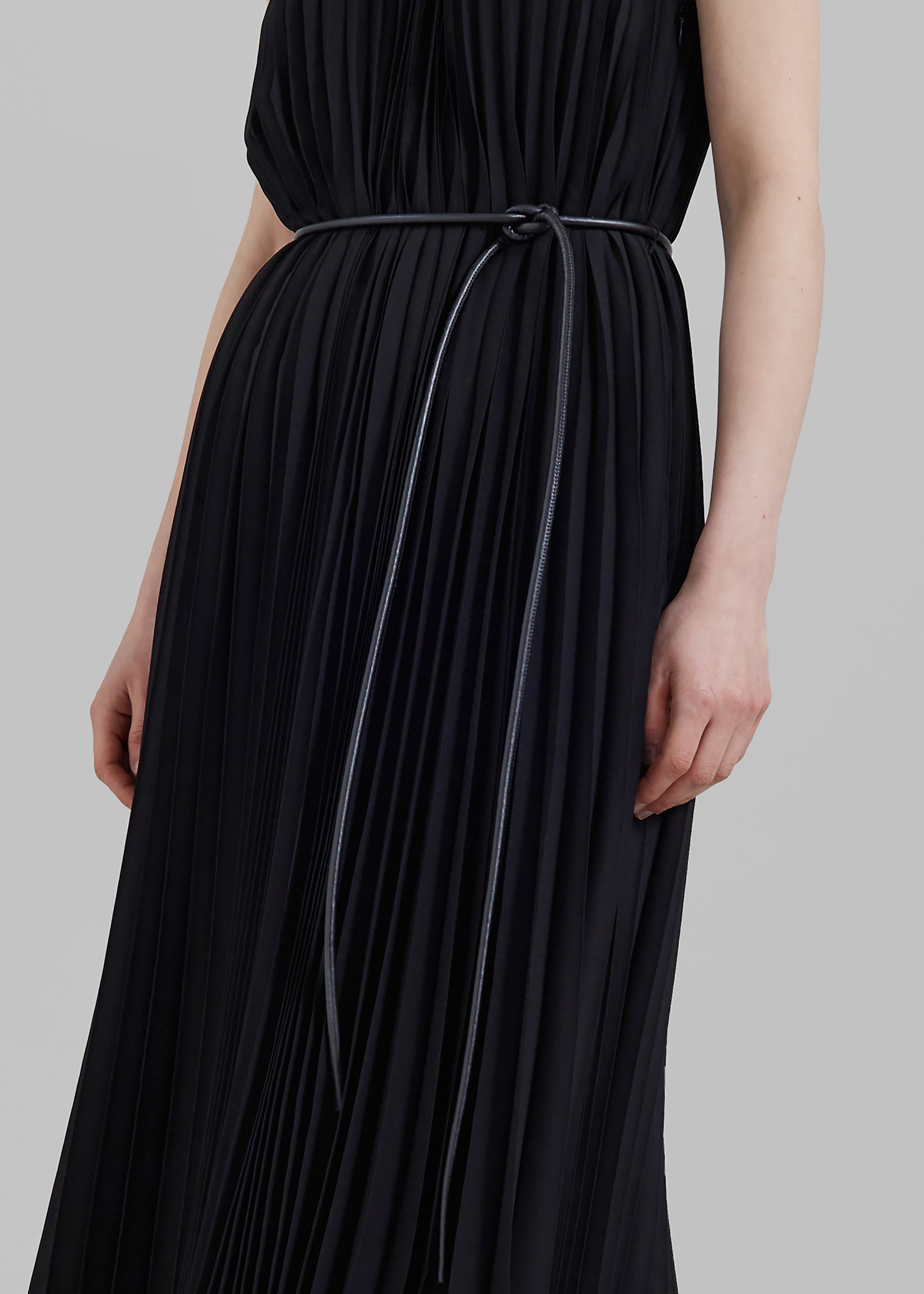 Proenza Schouler White Label Celeste Lightweight Crepe Dress  - Black - 6