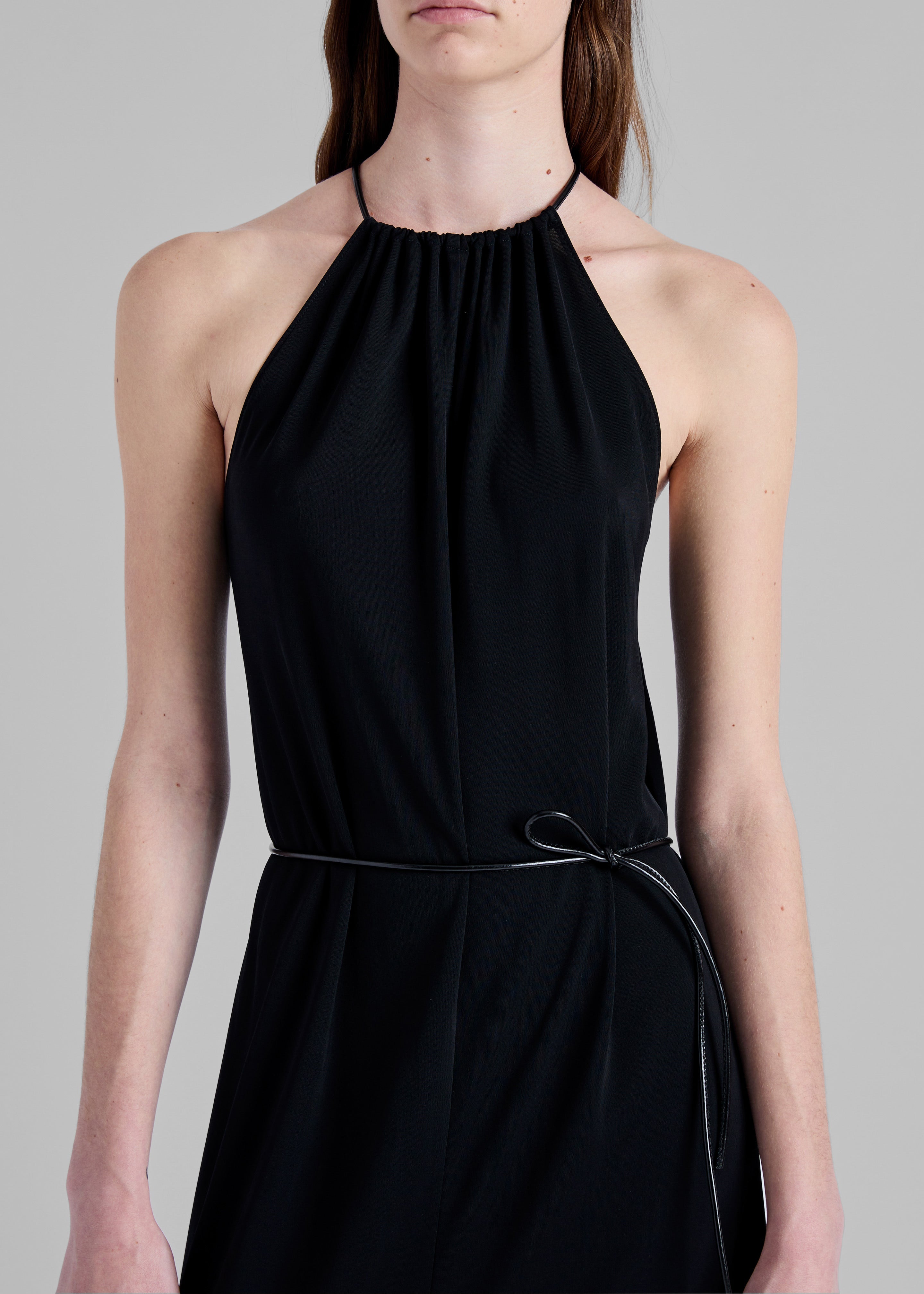 Proenza Schouler White Label Lenny Dress In Matte Jersey - Black - 7