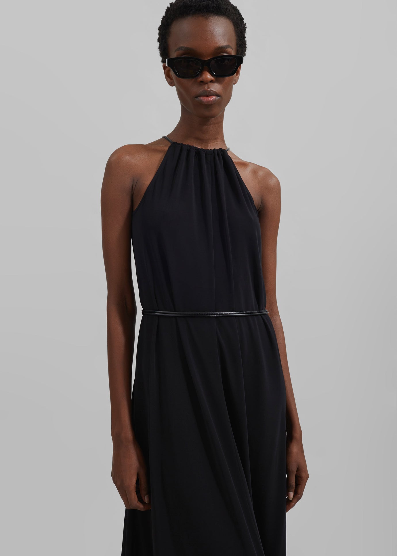 Proenza Schouler White Label Lenny Dress In Matte Jersey - Black - 1