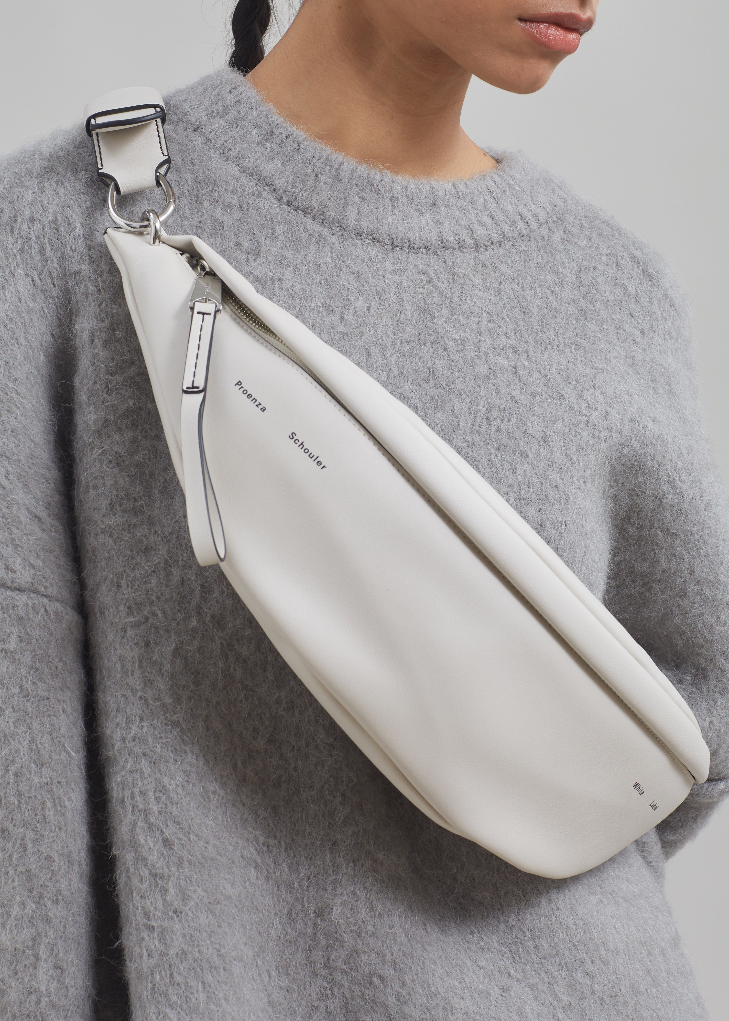 Proenza Schouler White Label Stanton Leather Sling Bag Vanilla