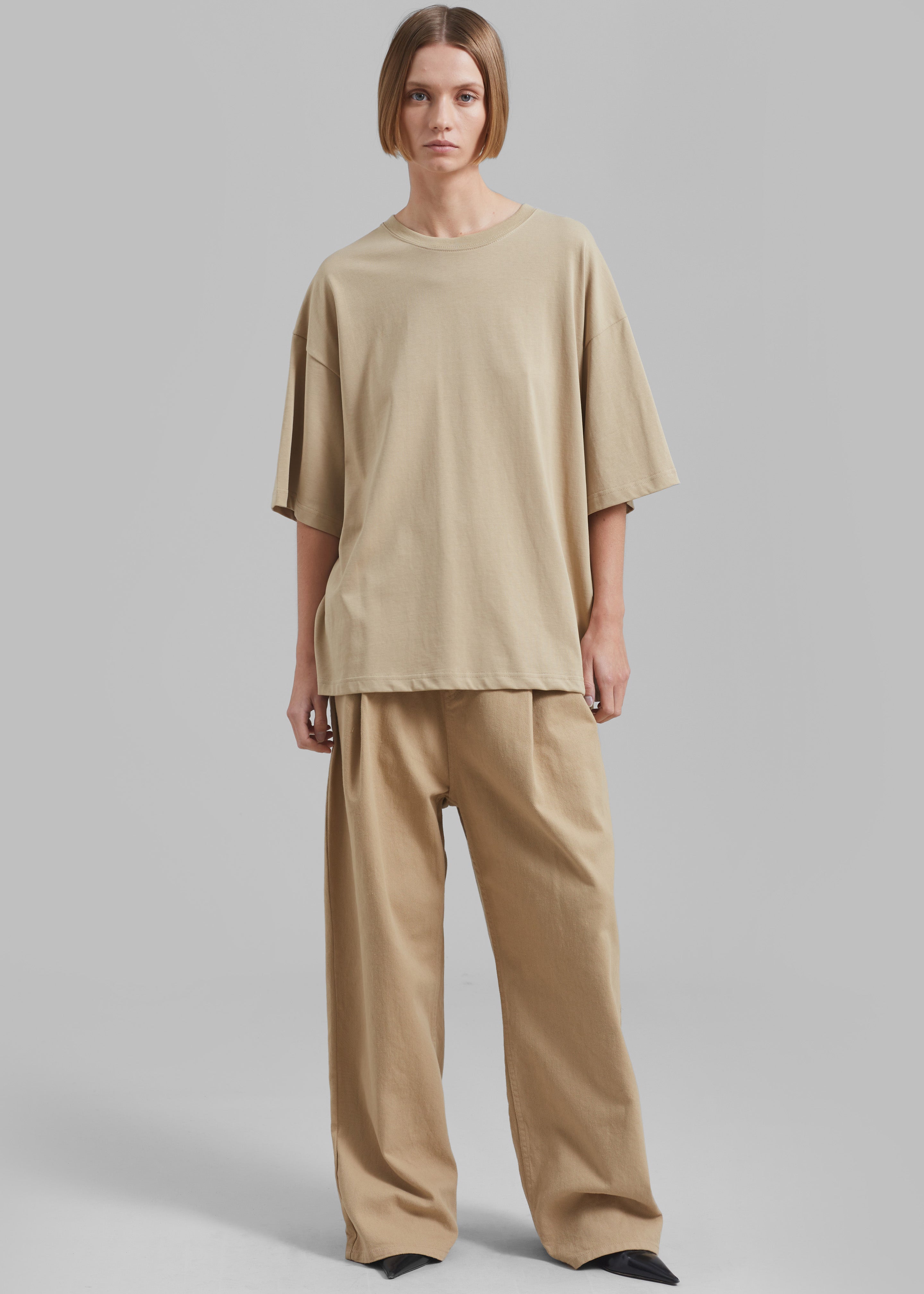 Quinn Cotton T-Shirt - Beige - 2