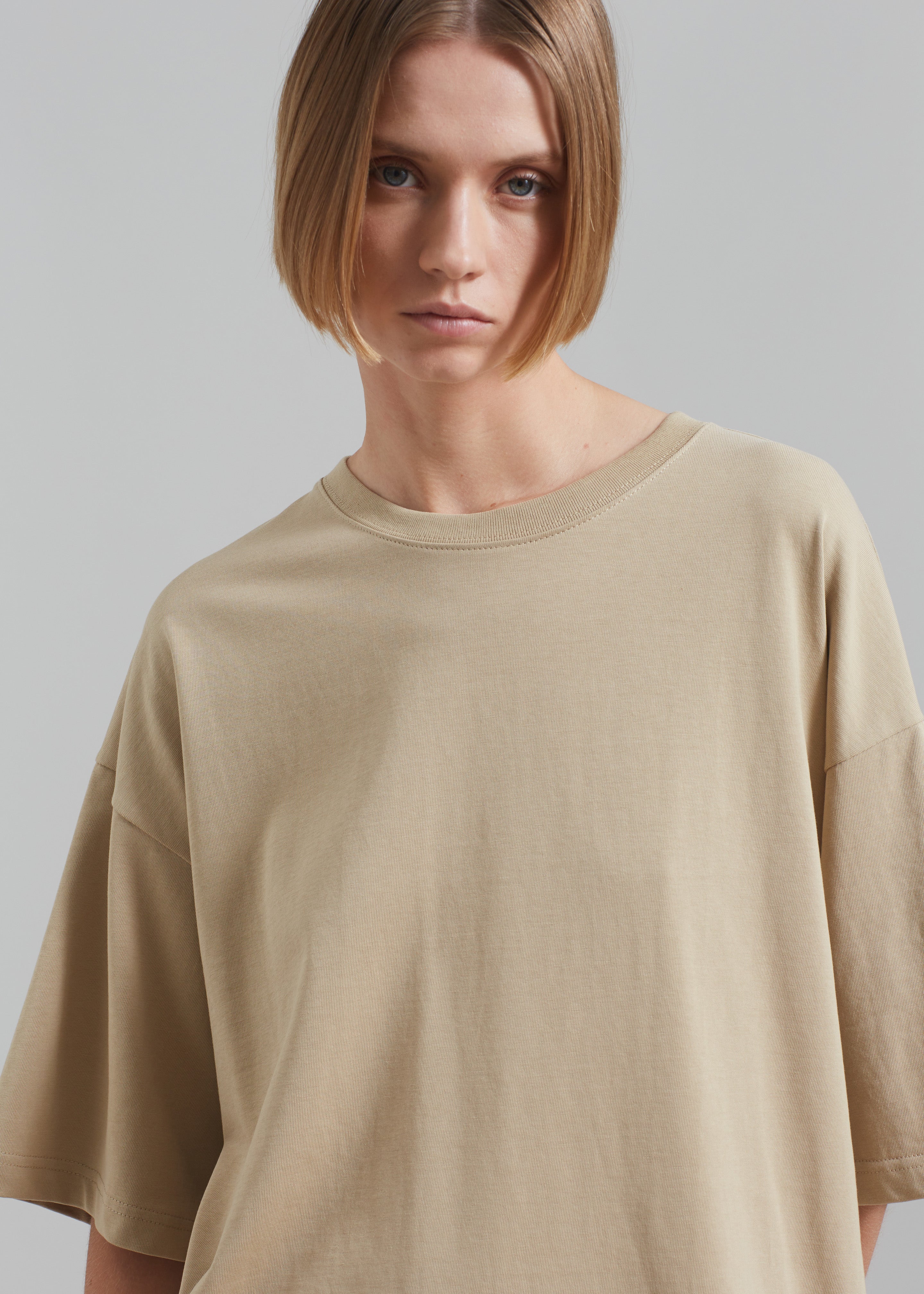 Quinn Cotton T-Shirt - Beige - 4