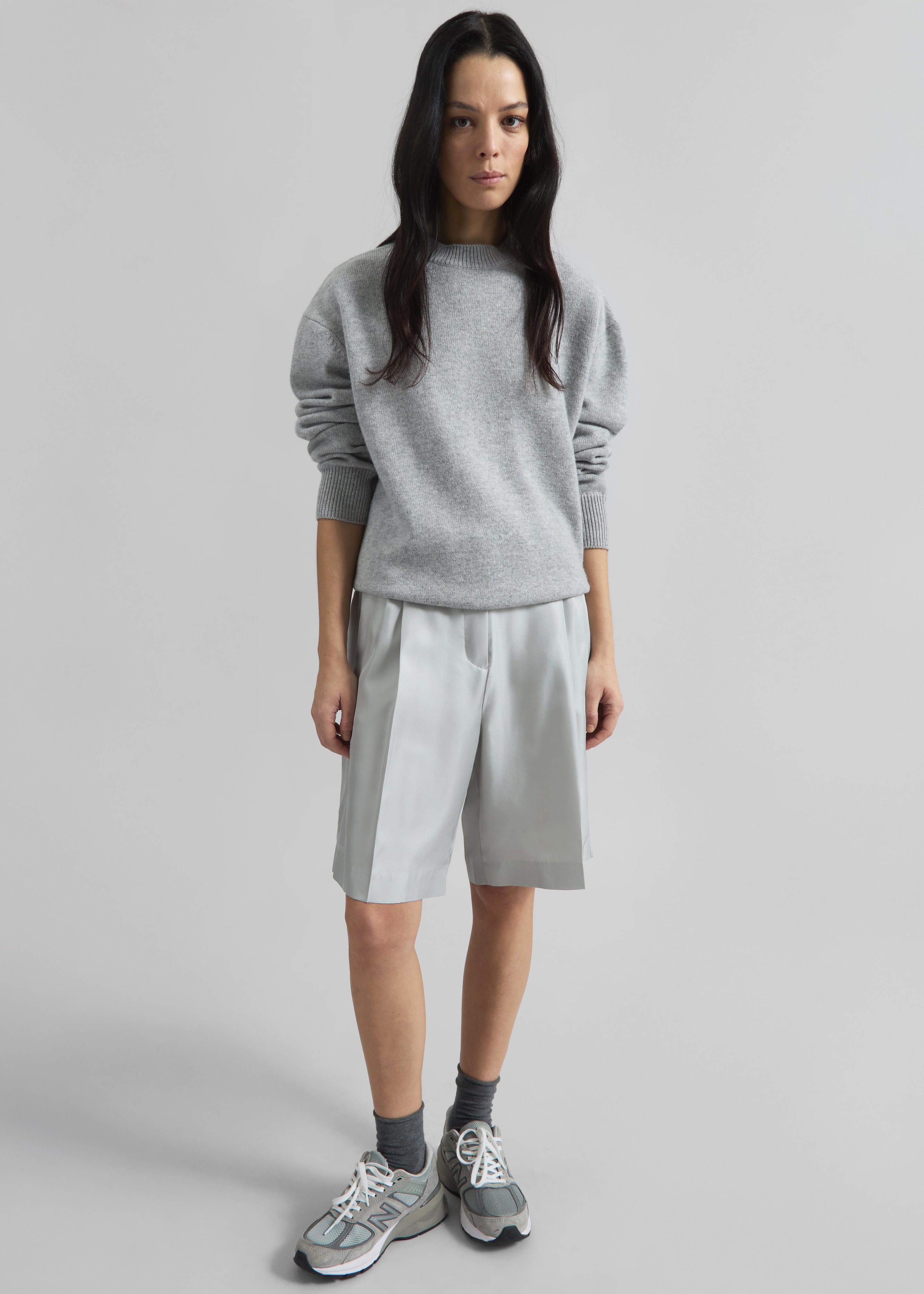 Quinton Crew Neck Sweater - Light Grey - 5
