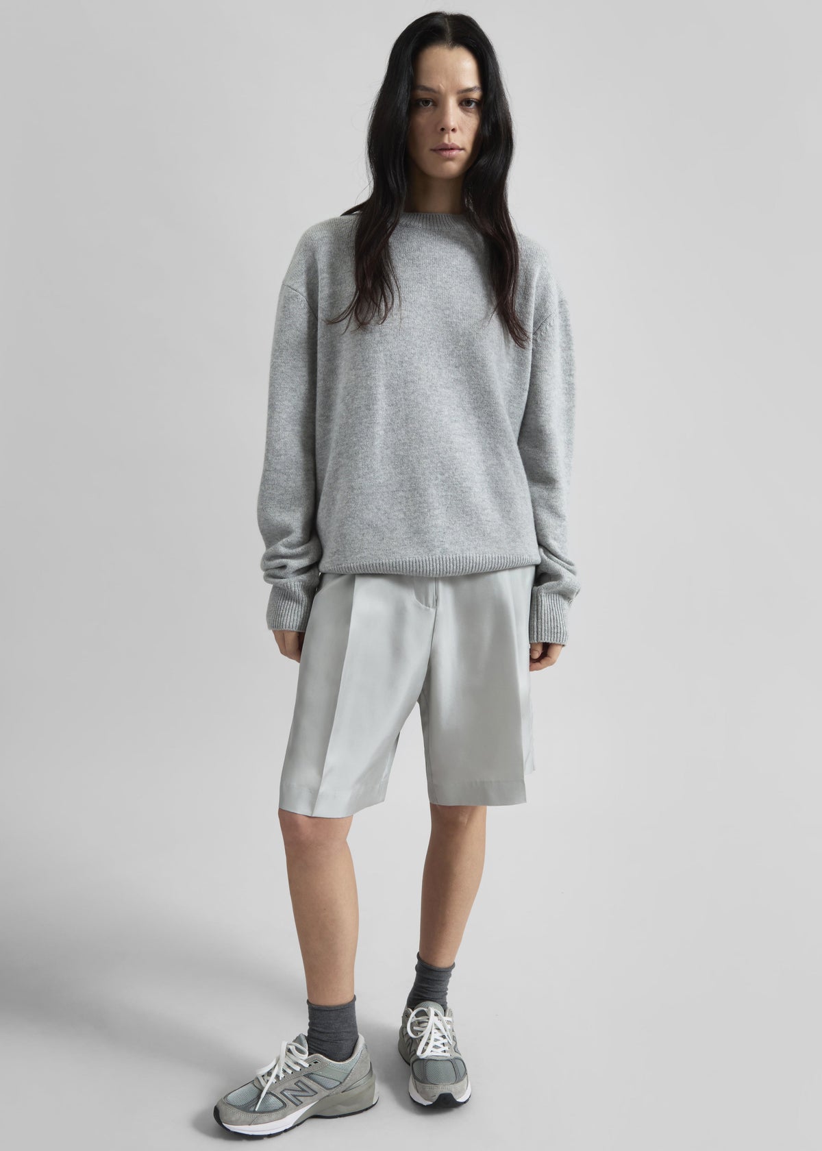 Quinton Crew Neck Sweater - Light Grey - 7