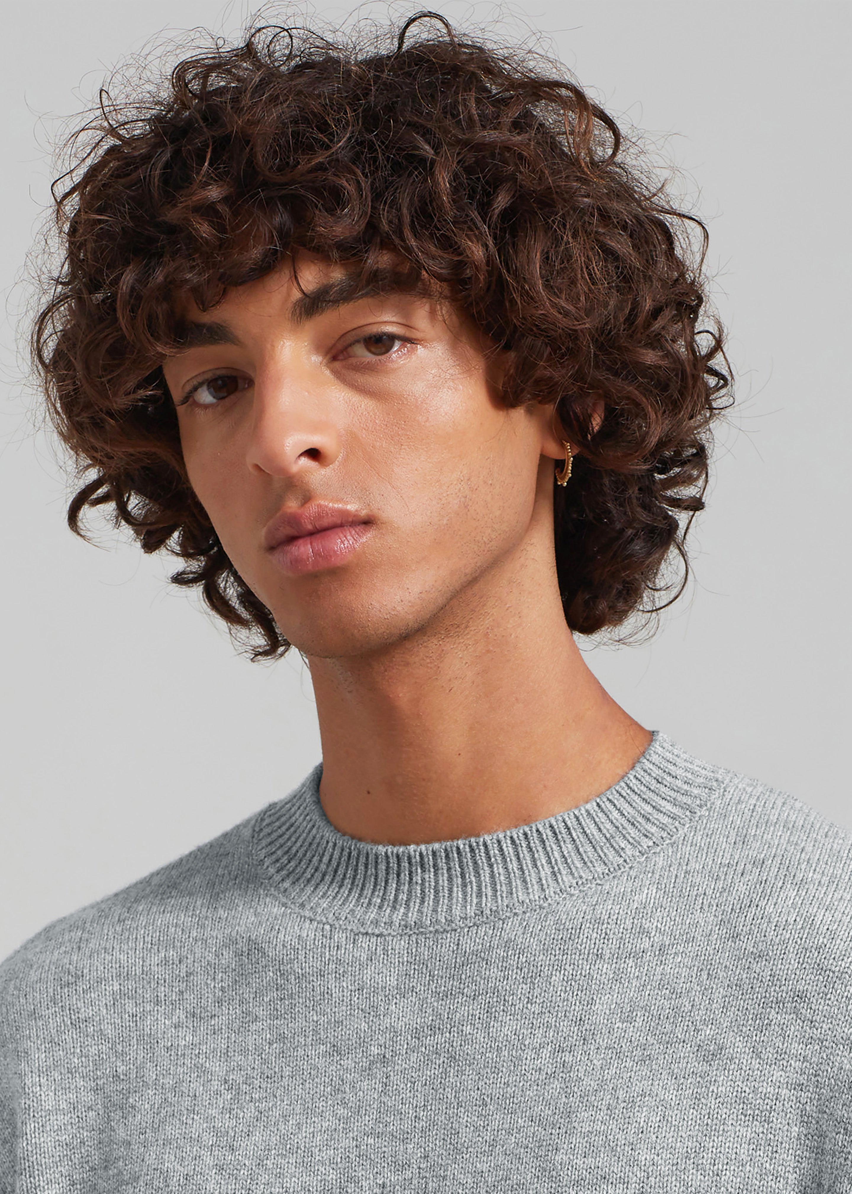 Quinton Crew Neck Sweater - Light Grey - 15
