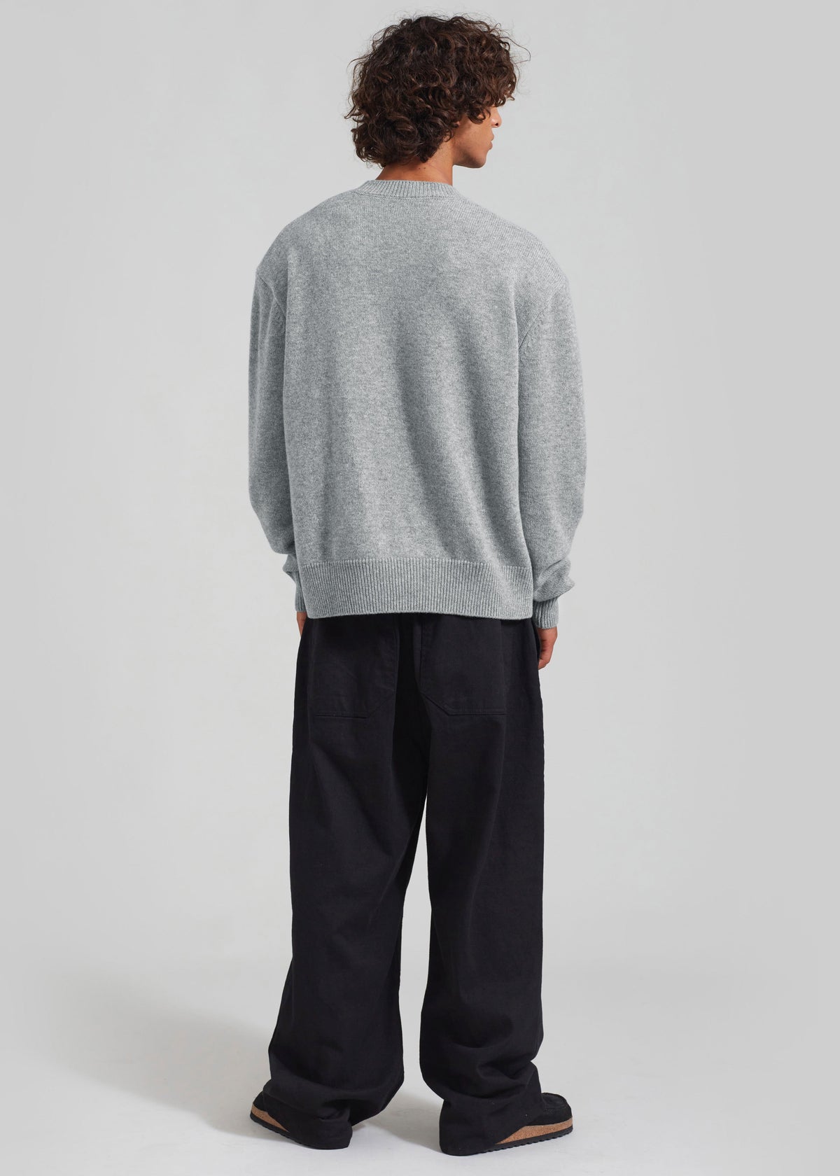 Quinton Crew Neck Sweater - Light Grey - 17