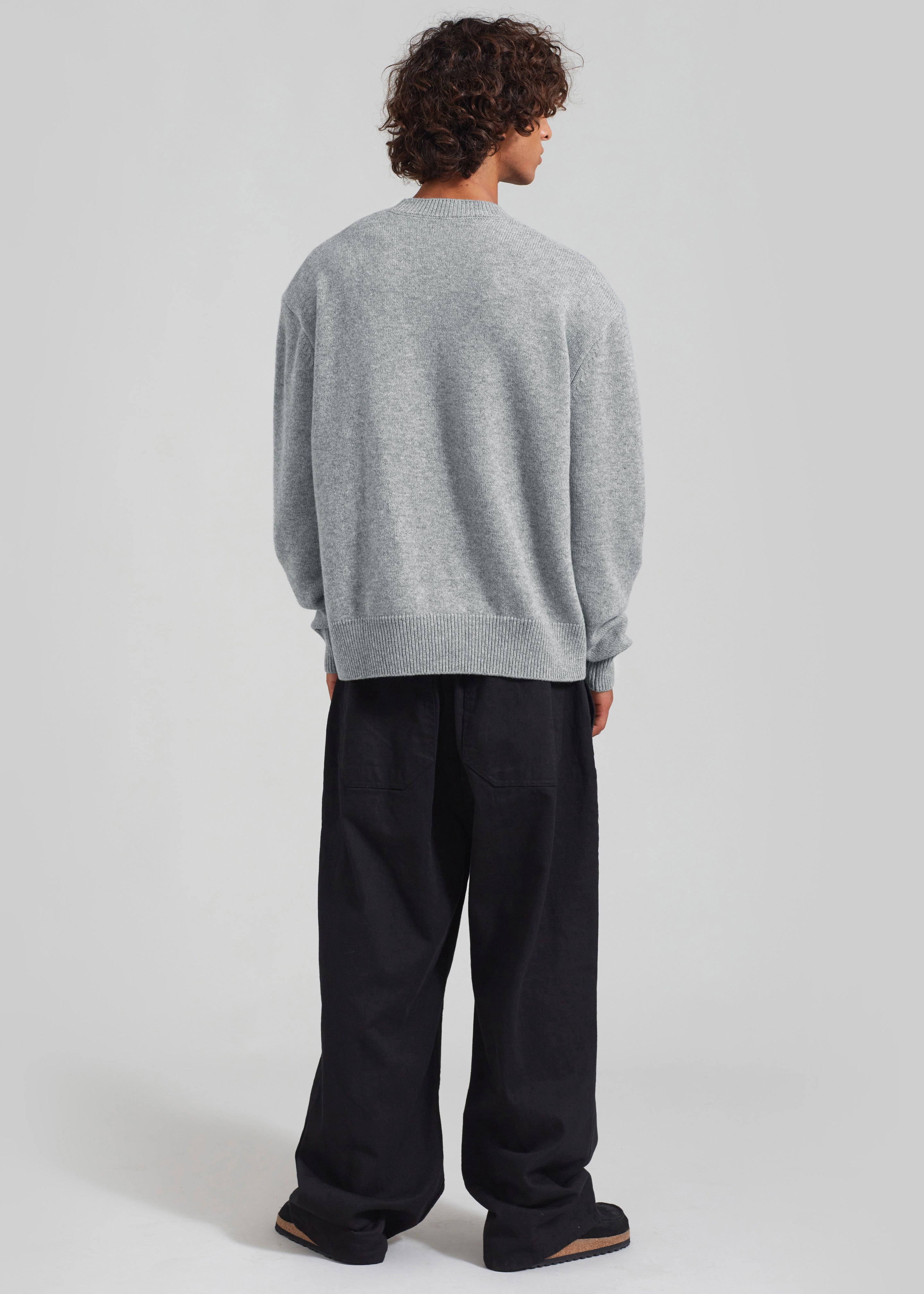 Quinton Crew Neck Sweater - Light Grey - 17