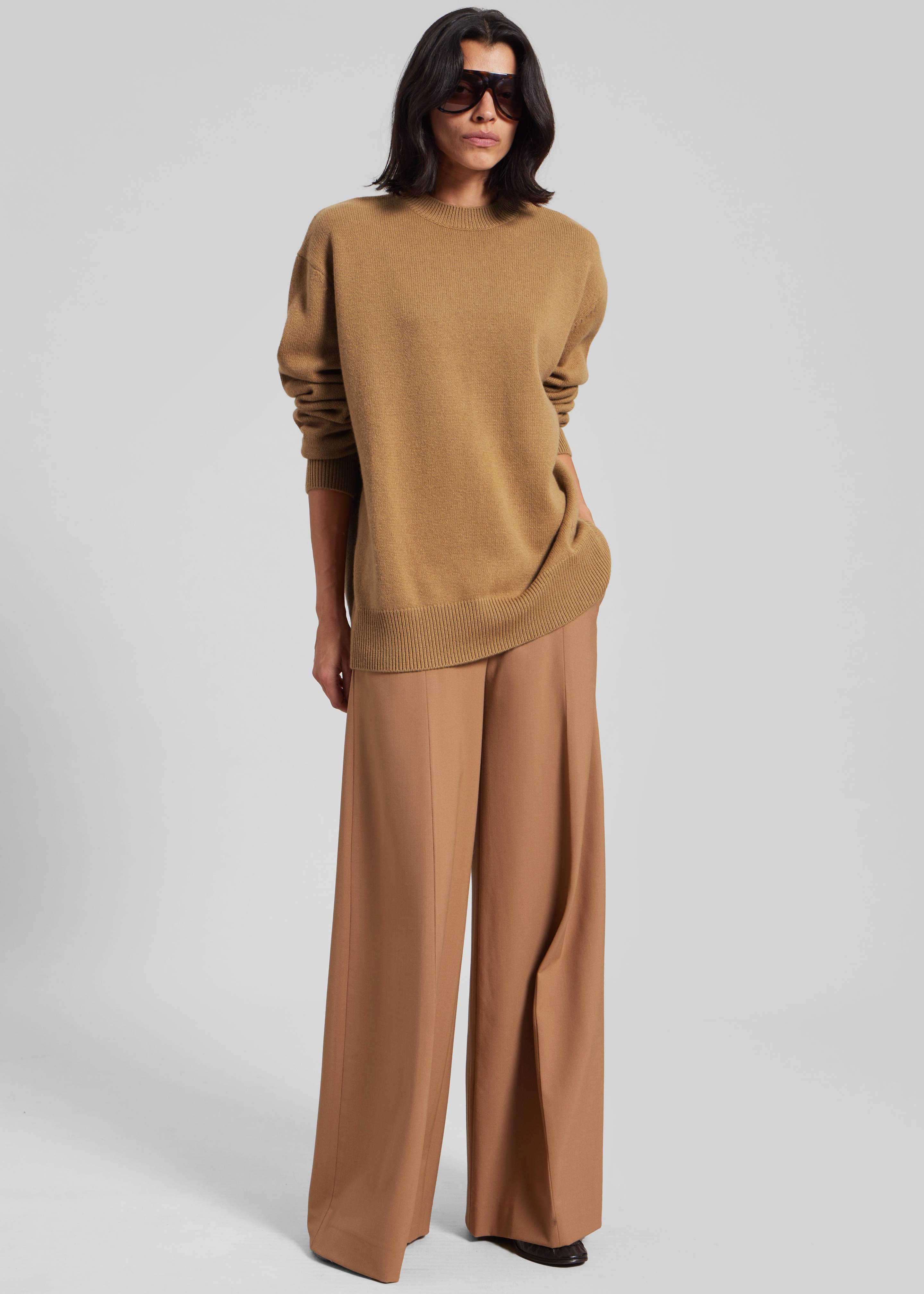 Quinton Crew Neck Sweater - Camel - 3