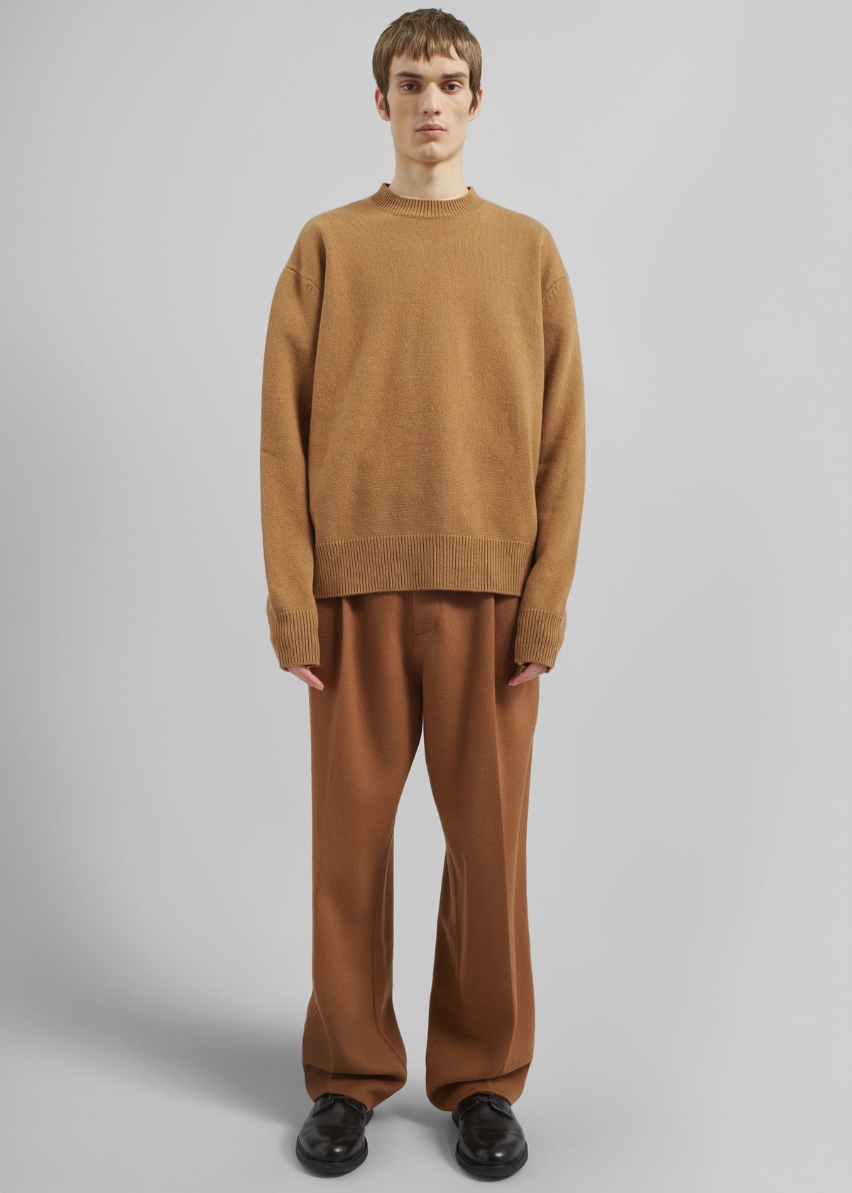 Quinton Crew Neck Sweater - Camel - 8
