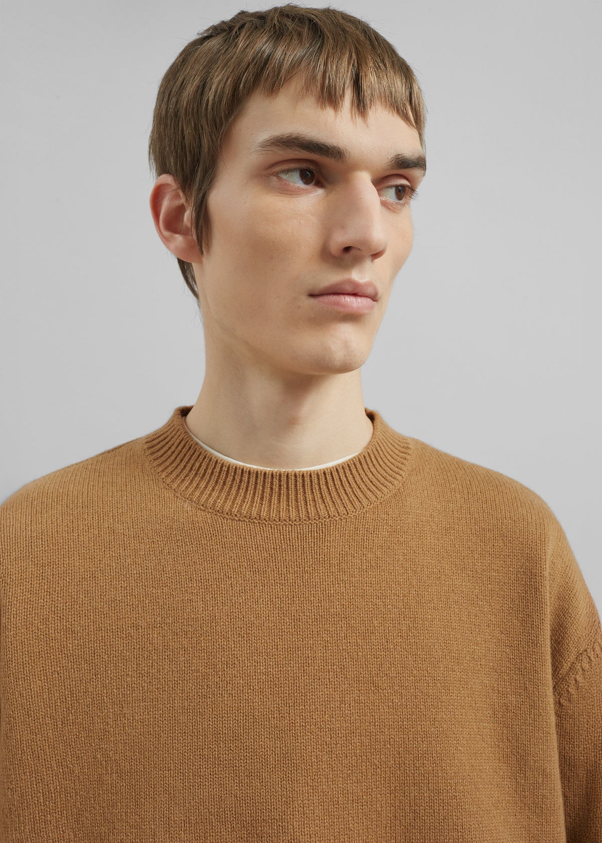 Quinton Crew Neck Sweater - Camel - 7