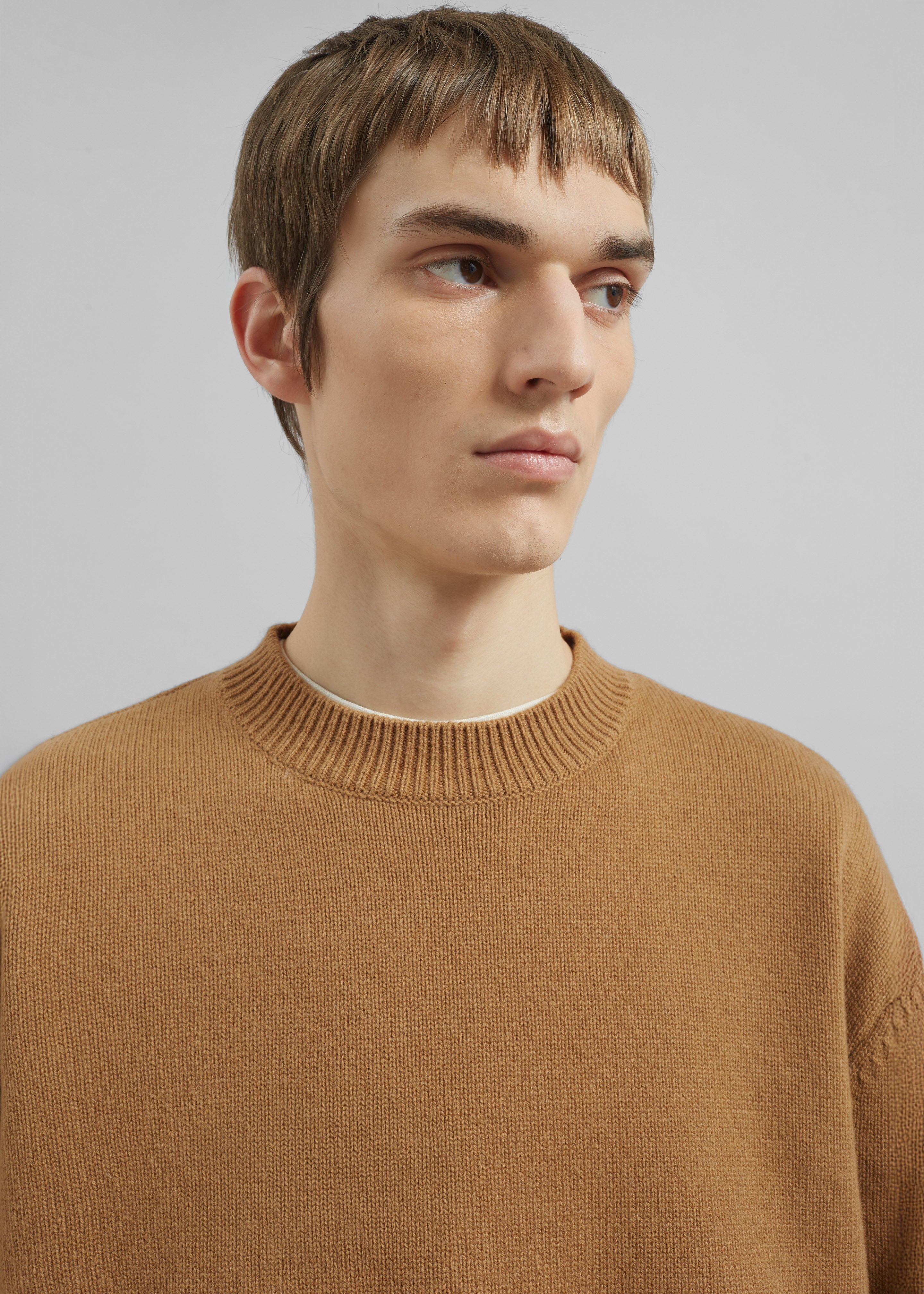Quinton Crew Neck Sweater - Camel - 7