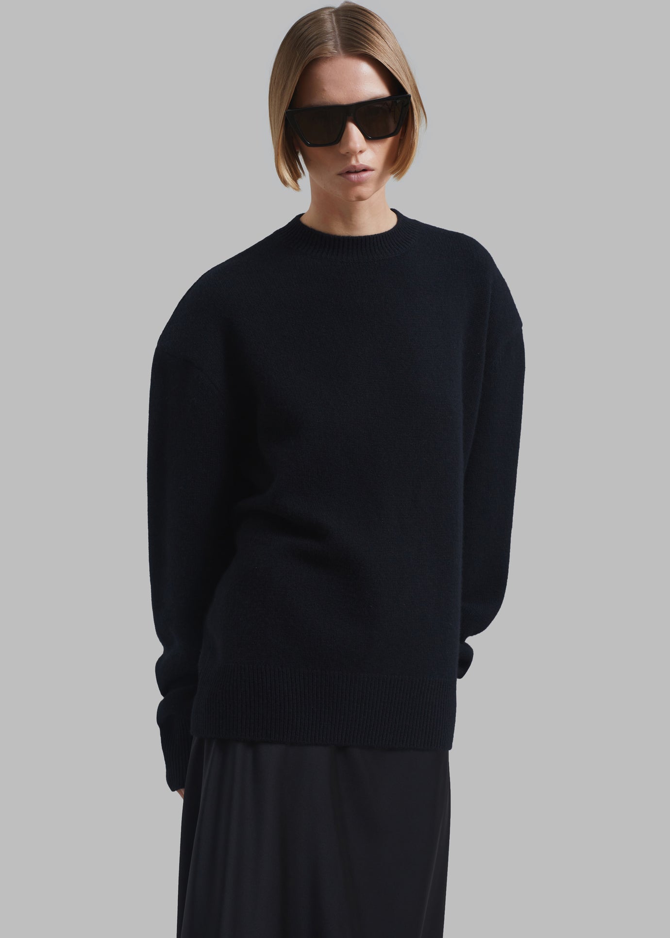 Rafaela Padded Knit Sweater - Black - 1
