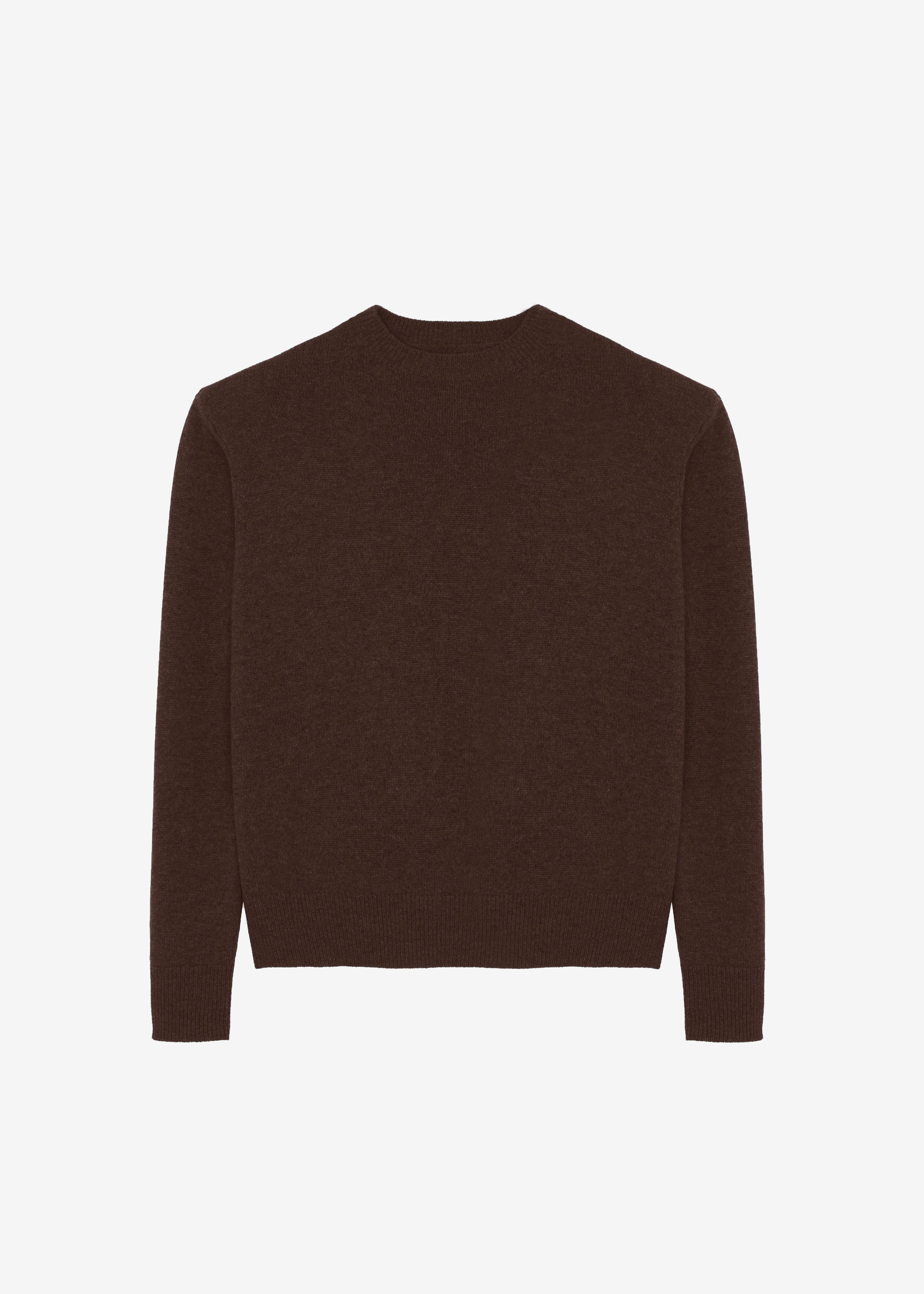 Rafaela Padded Knit Sweater - Dark Brown - 5