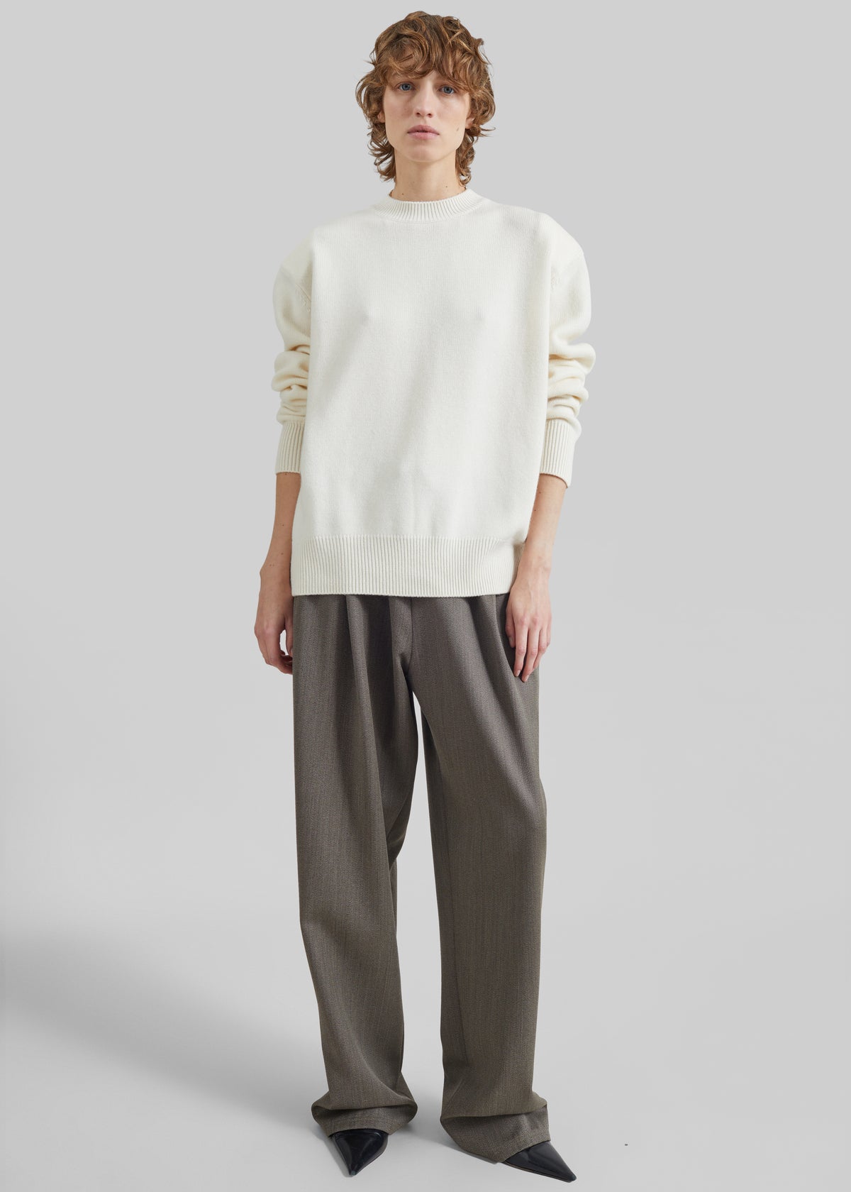 Rafaela Padded Knit Sweater - Ivory