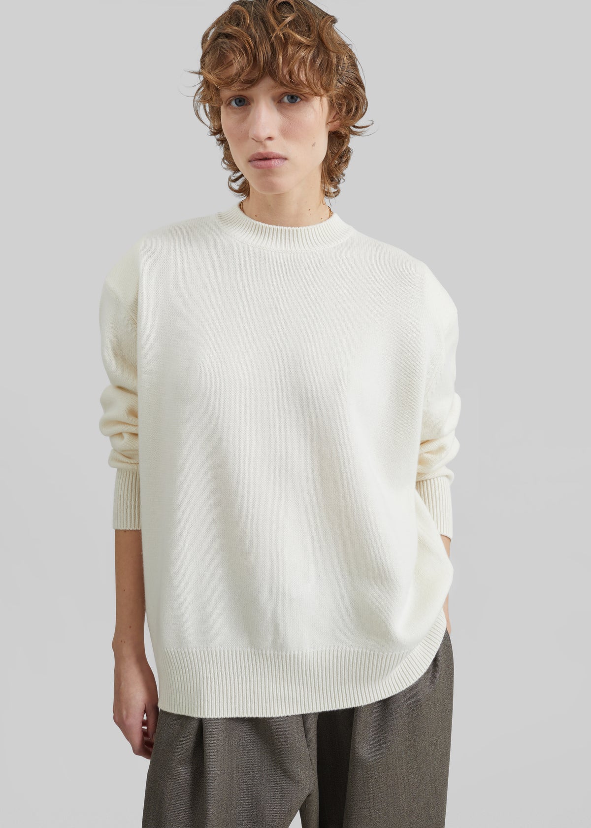 Rafaela Padded Knit Sweater - Ivory