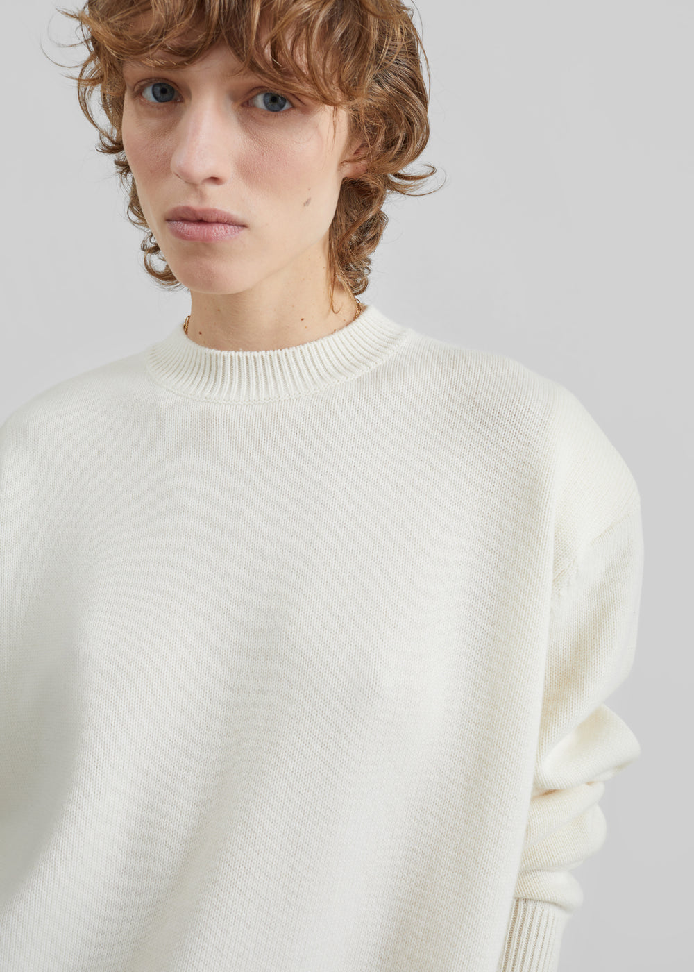 Rafaela Padded Knit Sweater - Ivory - 1
