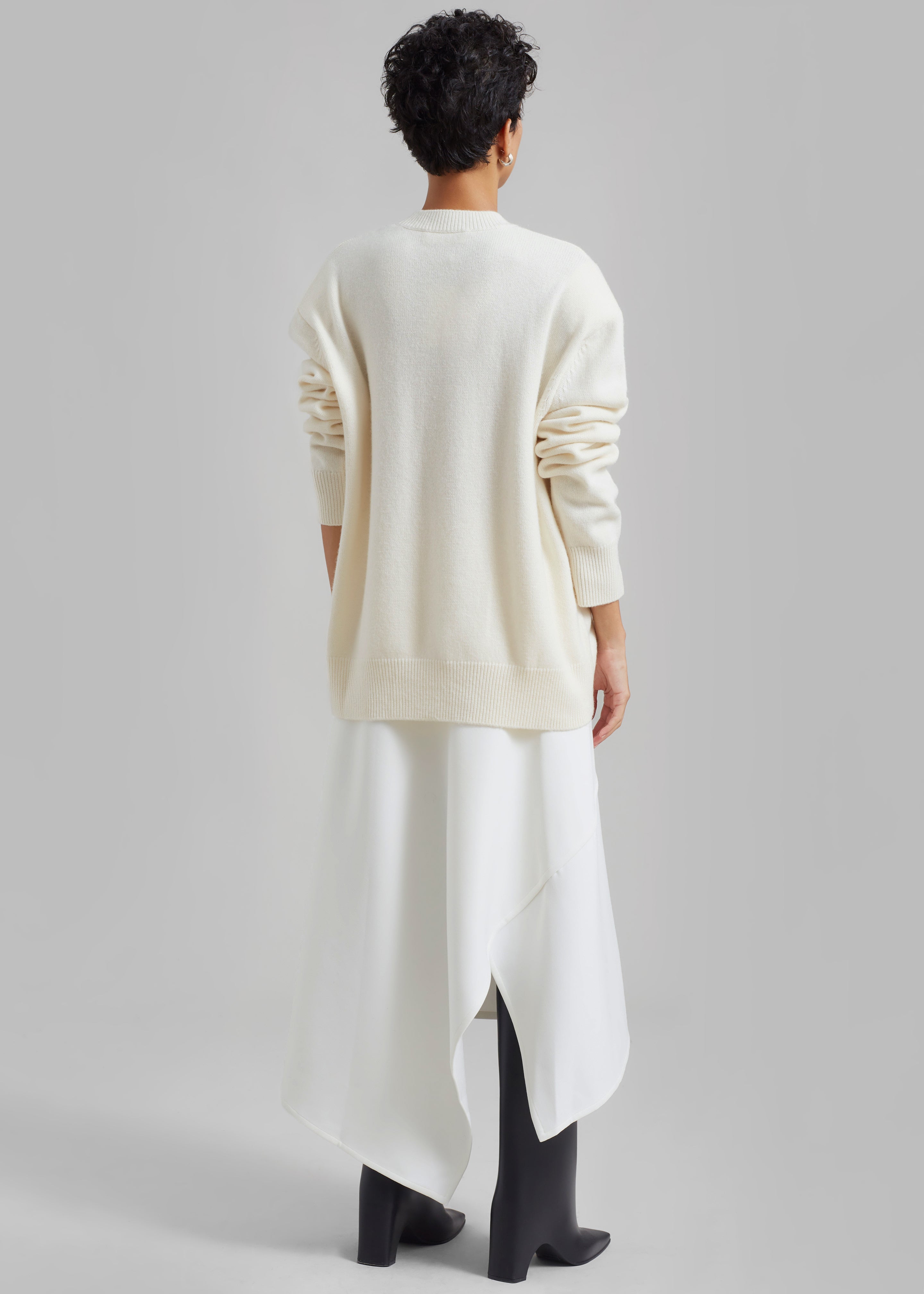 Rafaela Padded Knit Sweater - Ivory - 11
