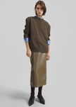Rafaela Padded Knit Sweater - Olive