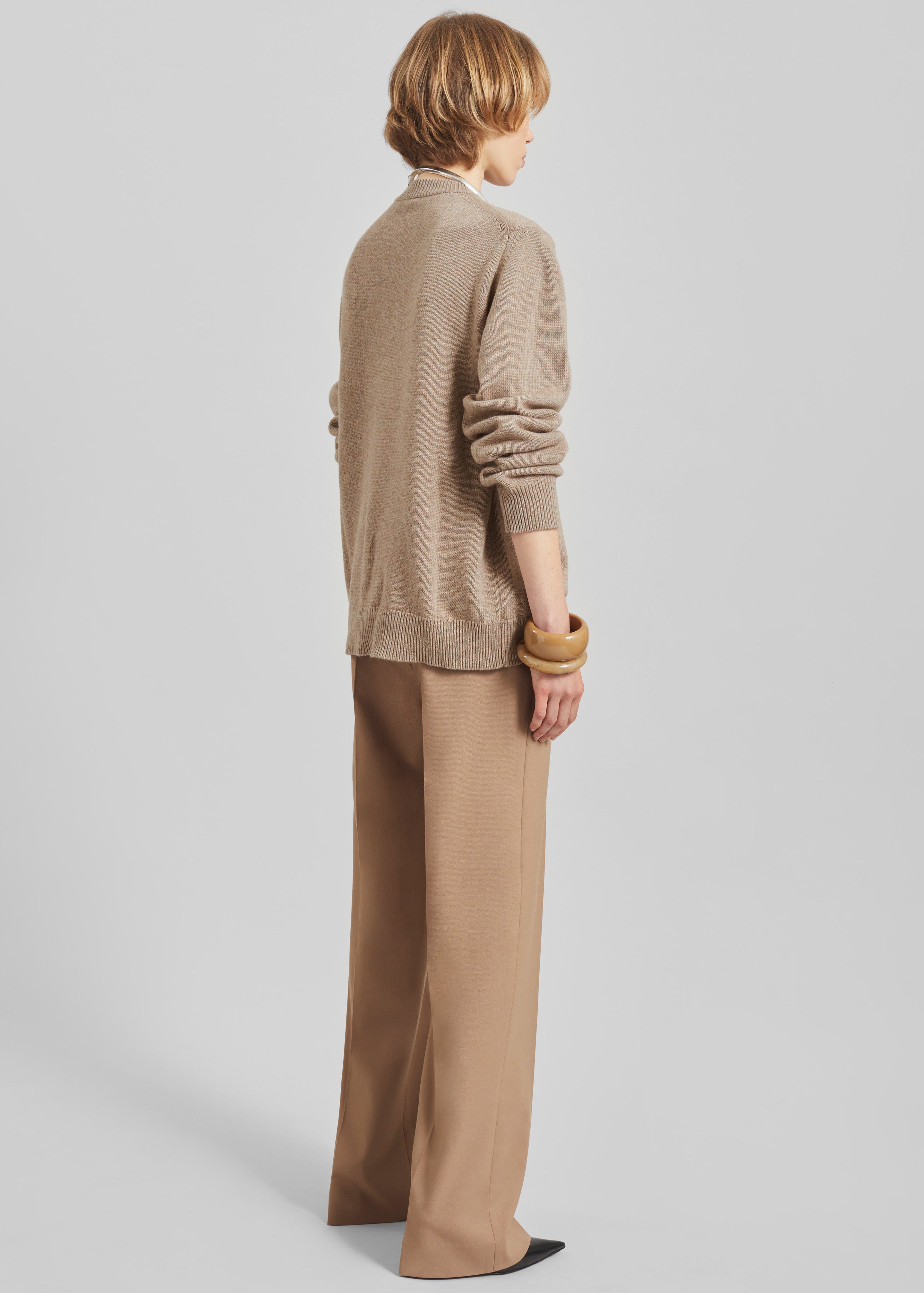 Rafaela Padded Knit Sweater - Taupe - 9