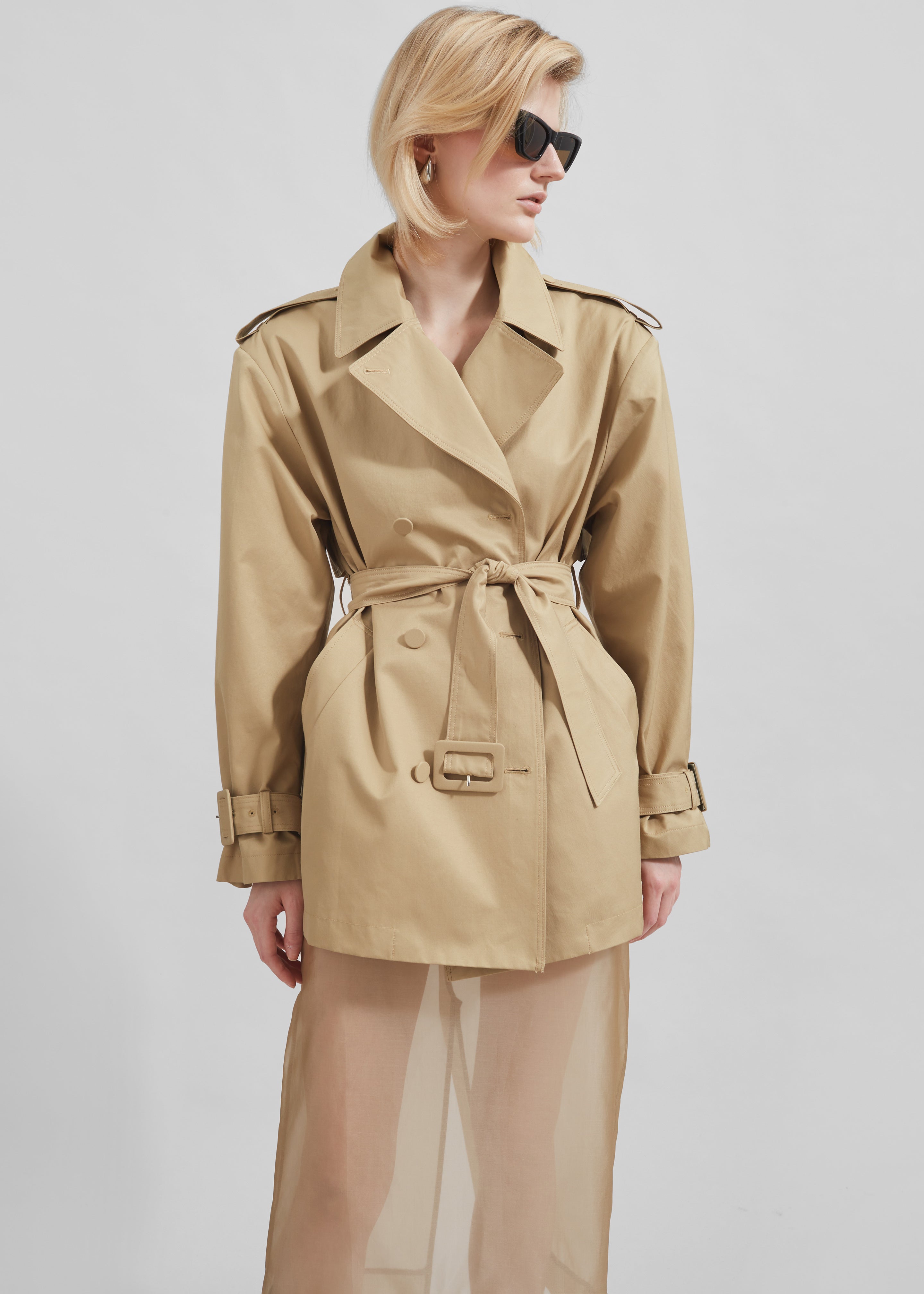 Raleigh Trench Coat - Beige - 5