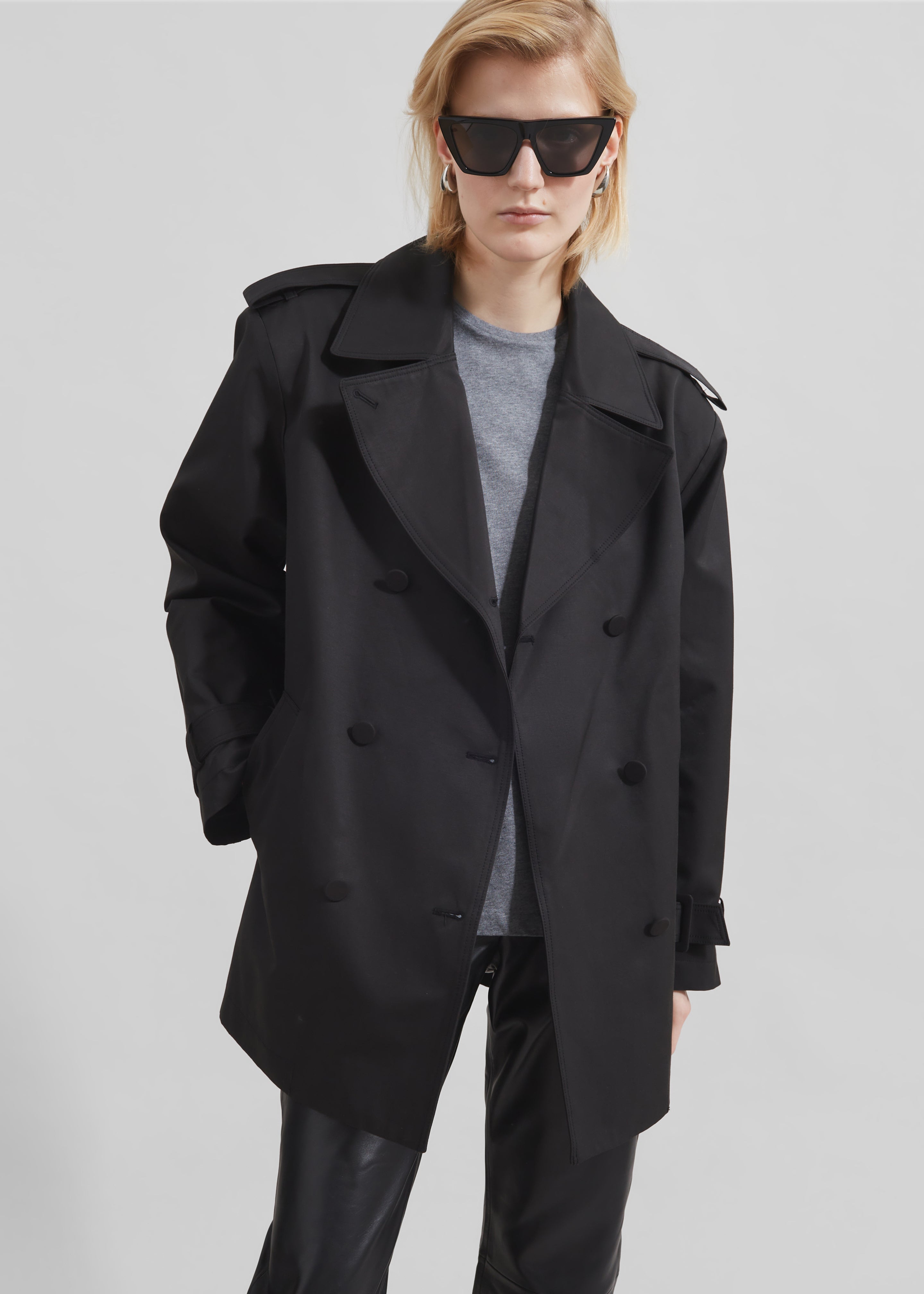 Raleigh Trench Coat - Black - 5