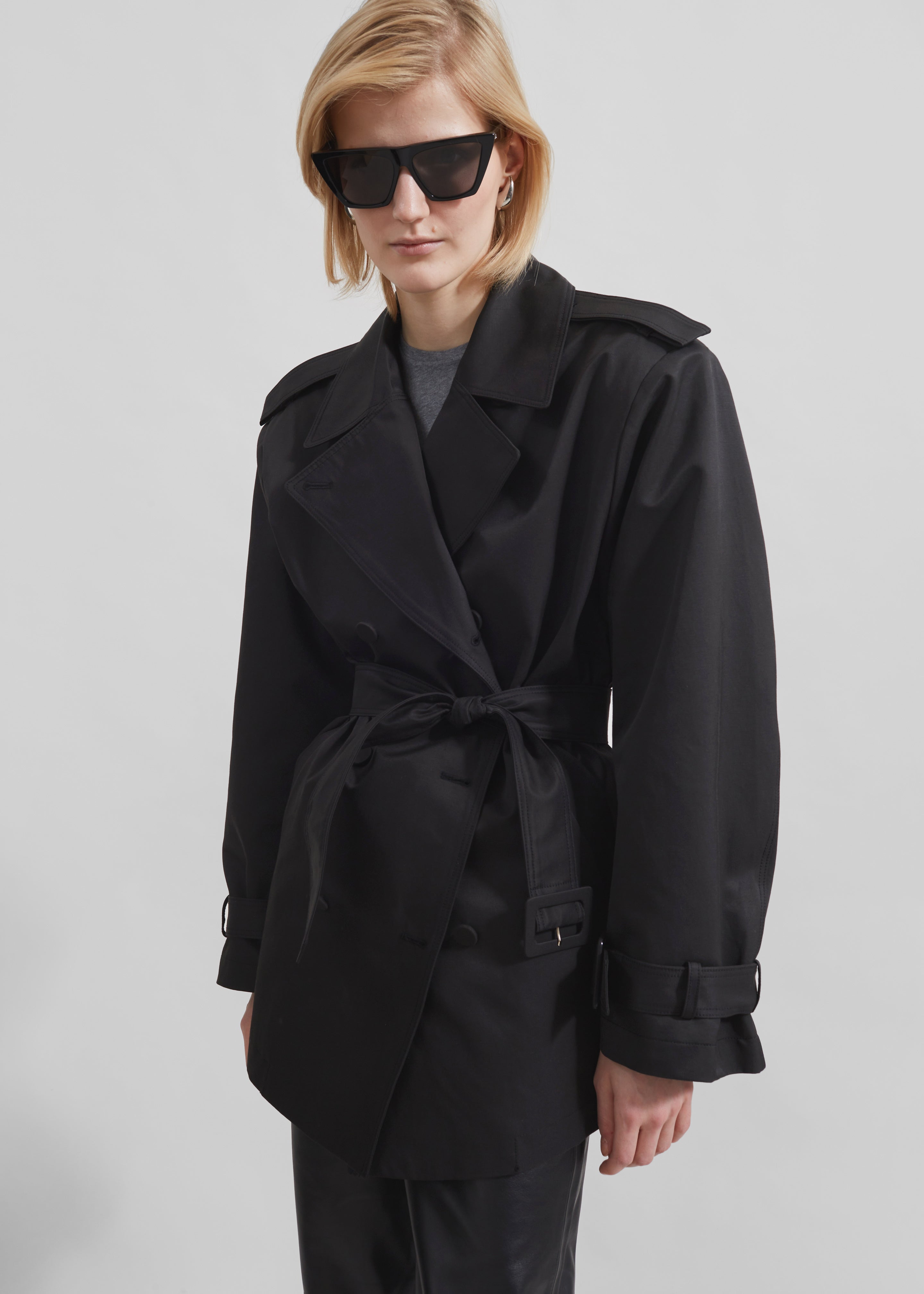 Raleigh Trench Coat - Black - 9