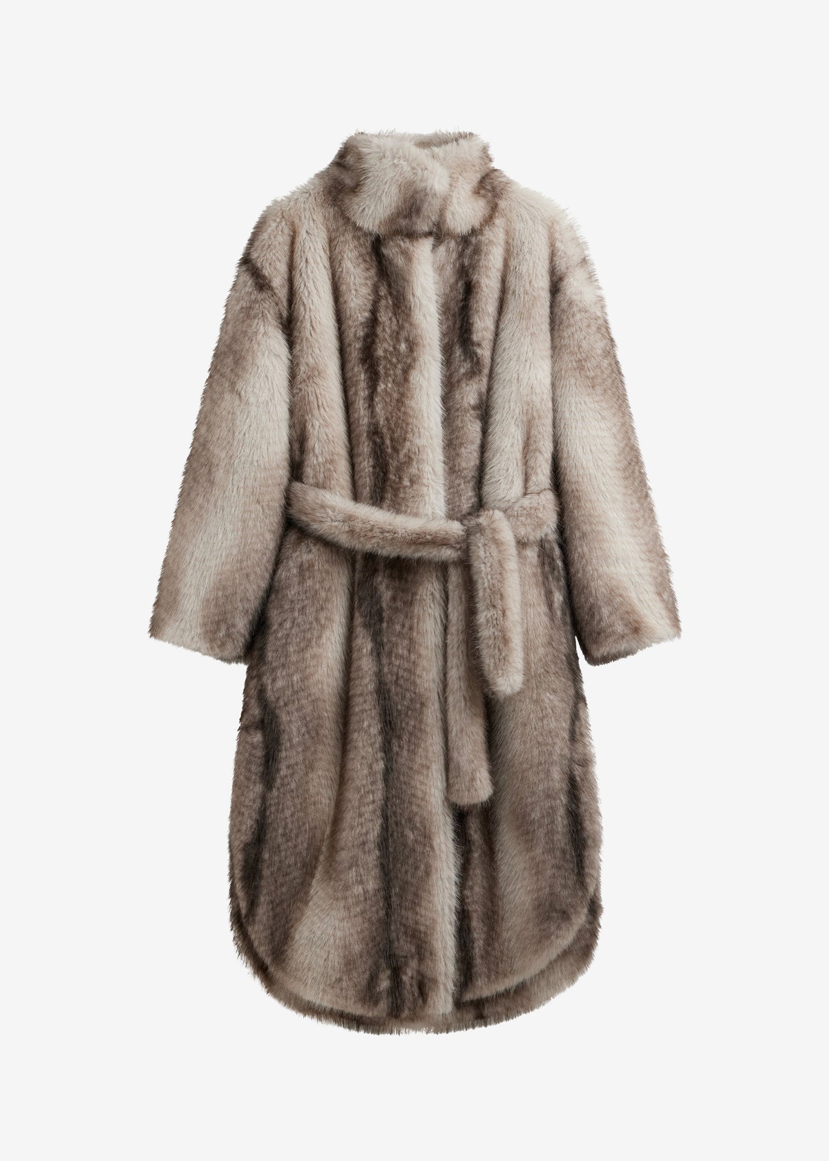 Ravello Faux Fur Robe Coat - Grey - 12
