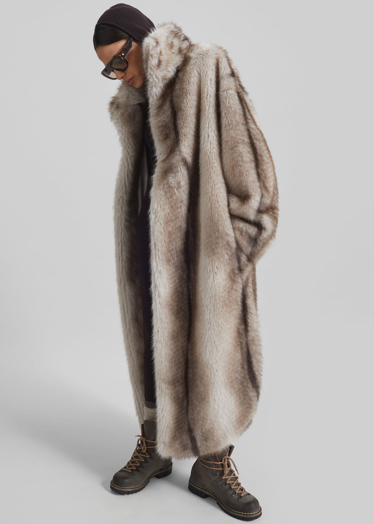 Ravello Faux Fur Robe Coat - Grey - 6