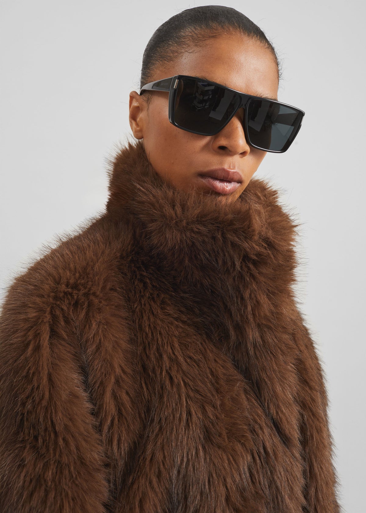 Ravello Faux Fur Robe Coat - Brown - 2