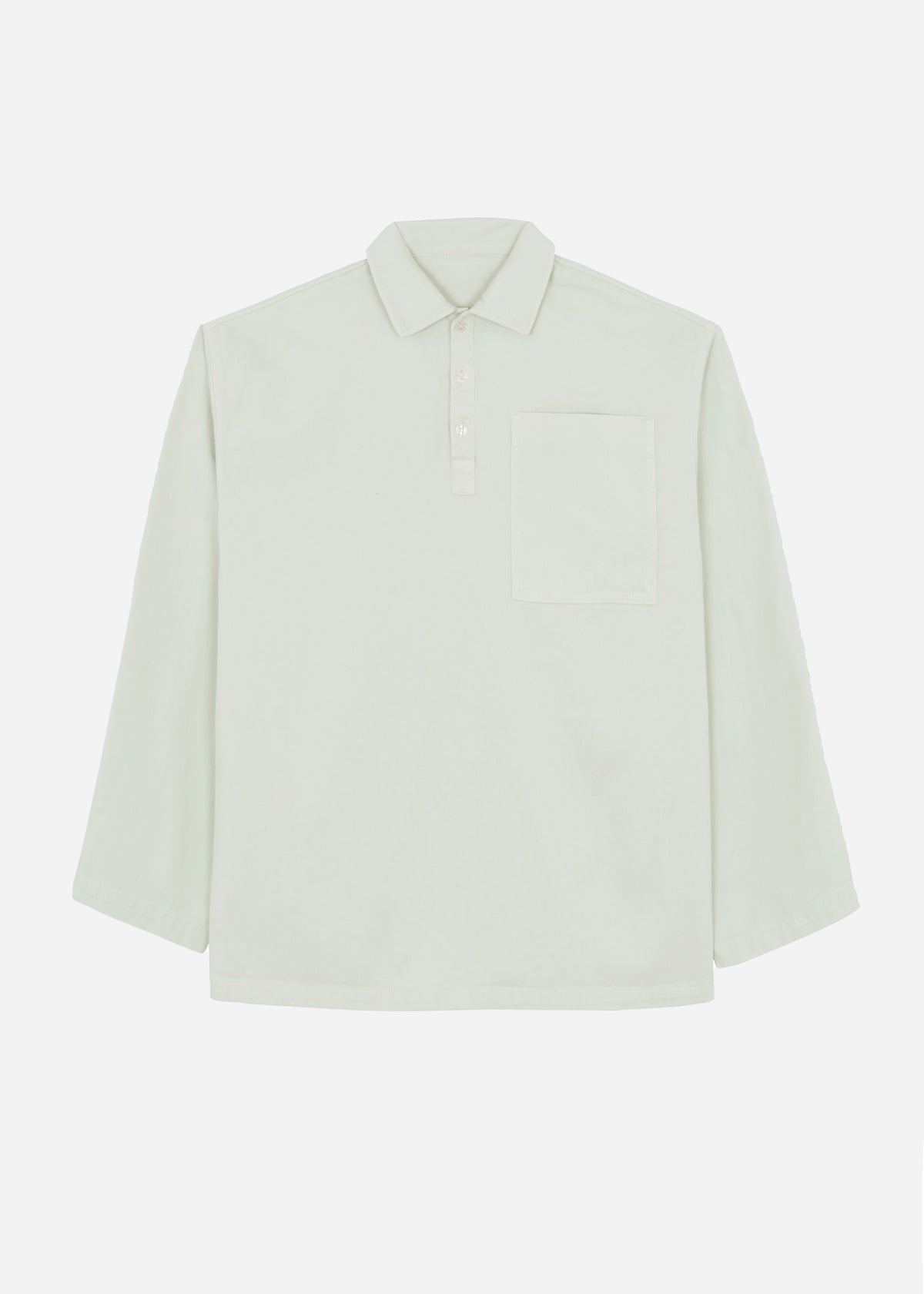 Ray Popover Denim Shirt - Pale Green - 8