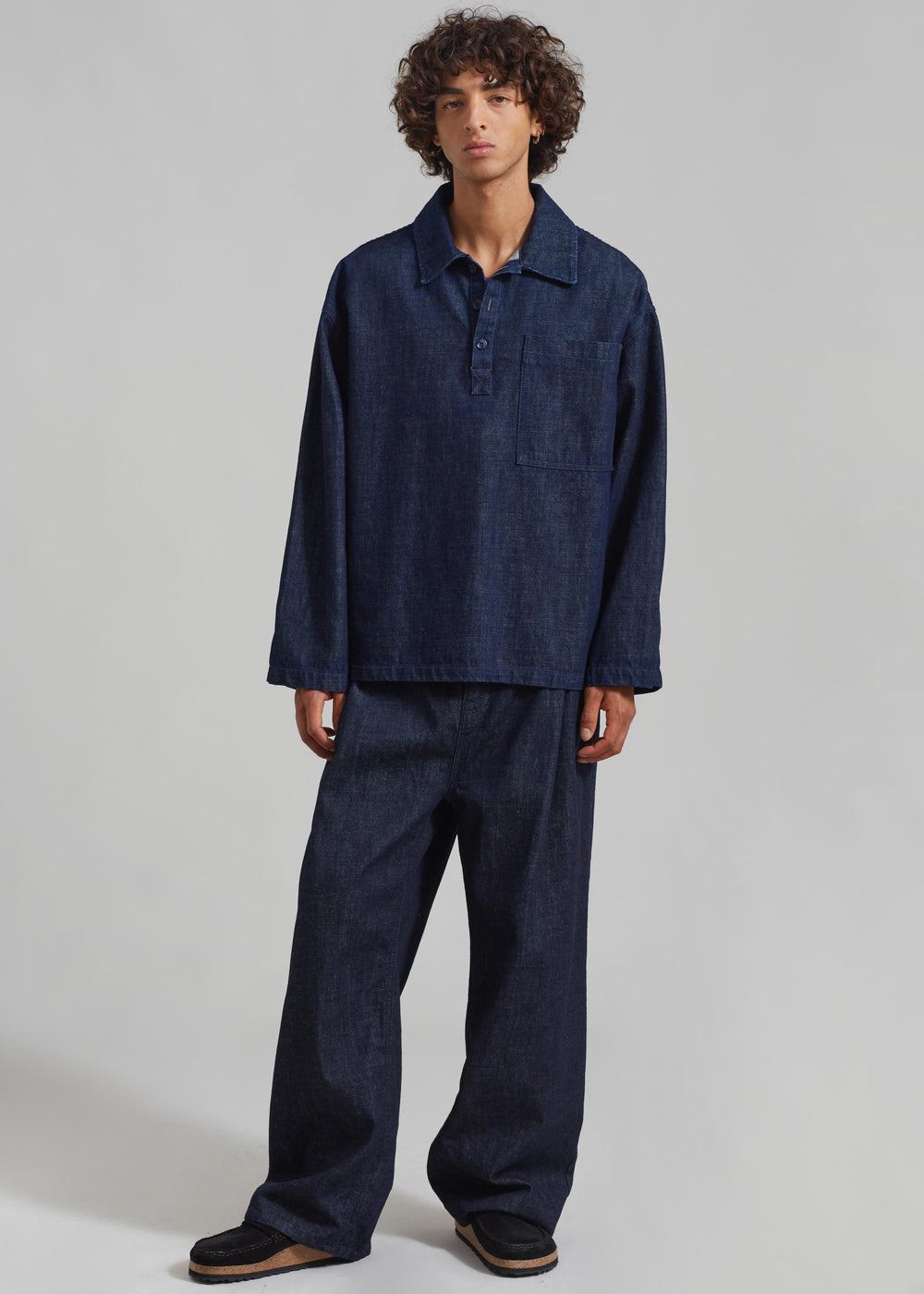 Ray Popover Denim Shirt - Raw Wash - 1