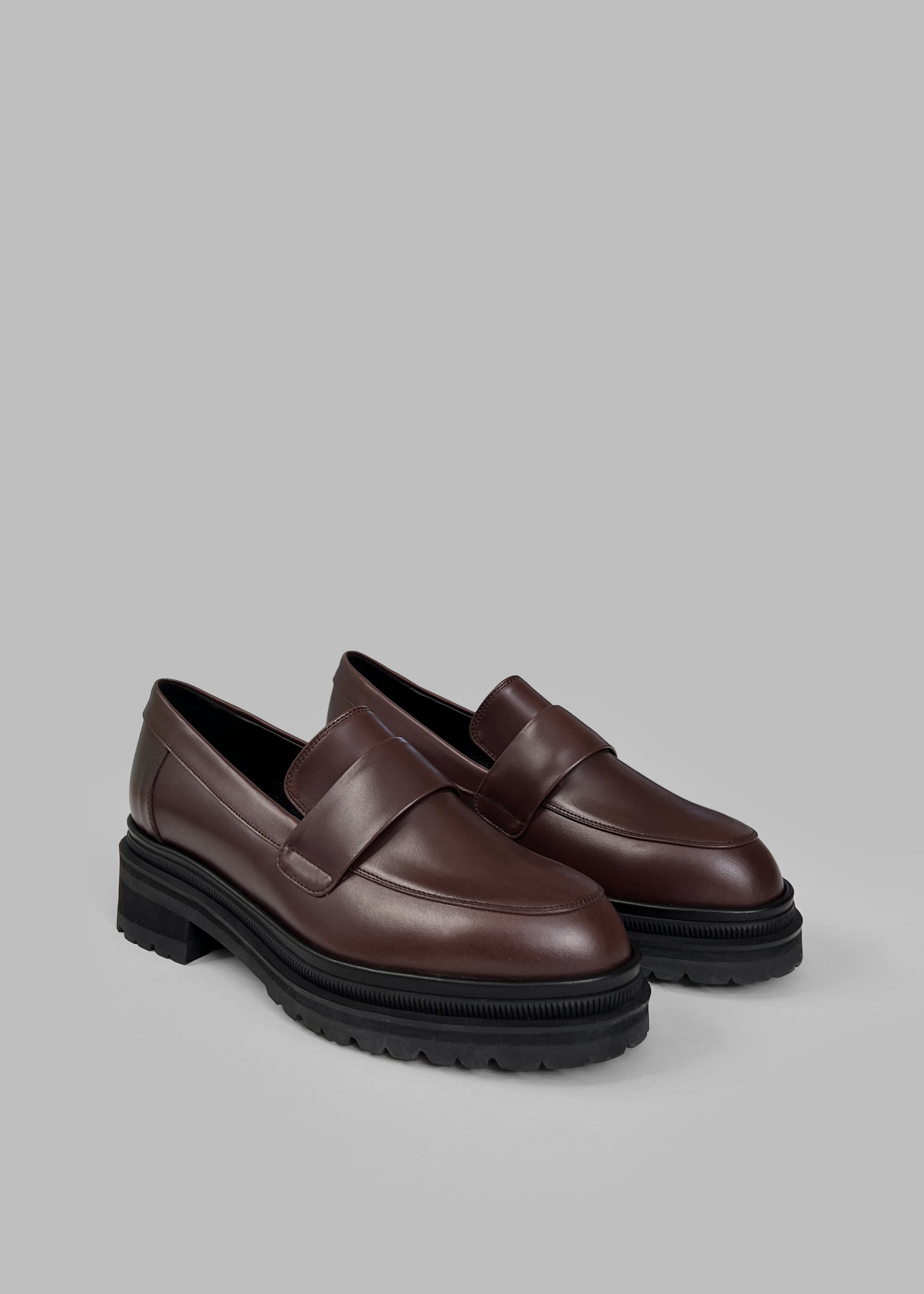 Reese Leather Loafers - Brown - 1