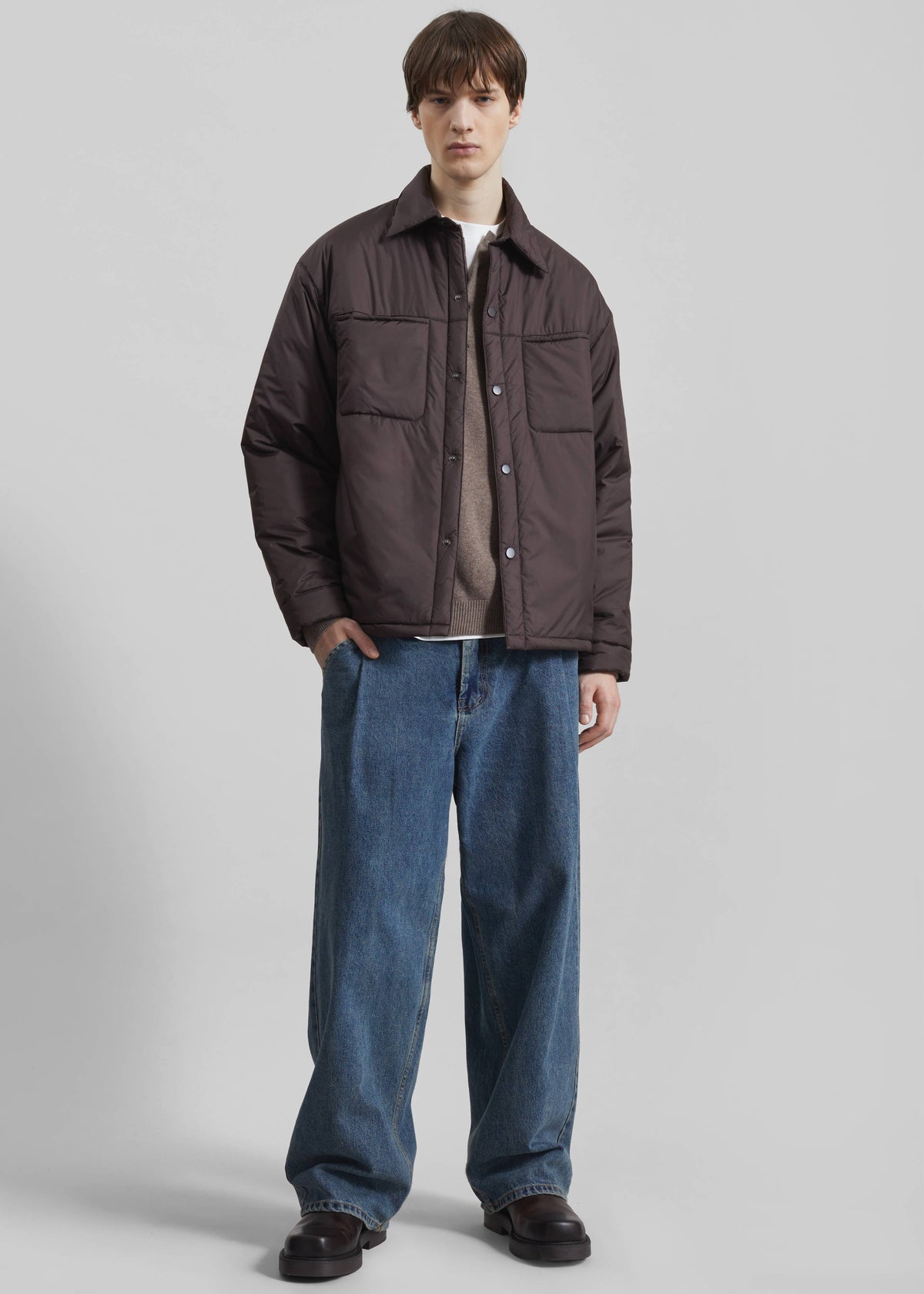 Reffroy Puffer Overshirt - Brown - 3