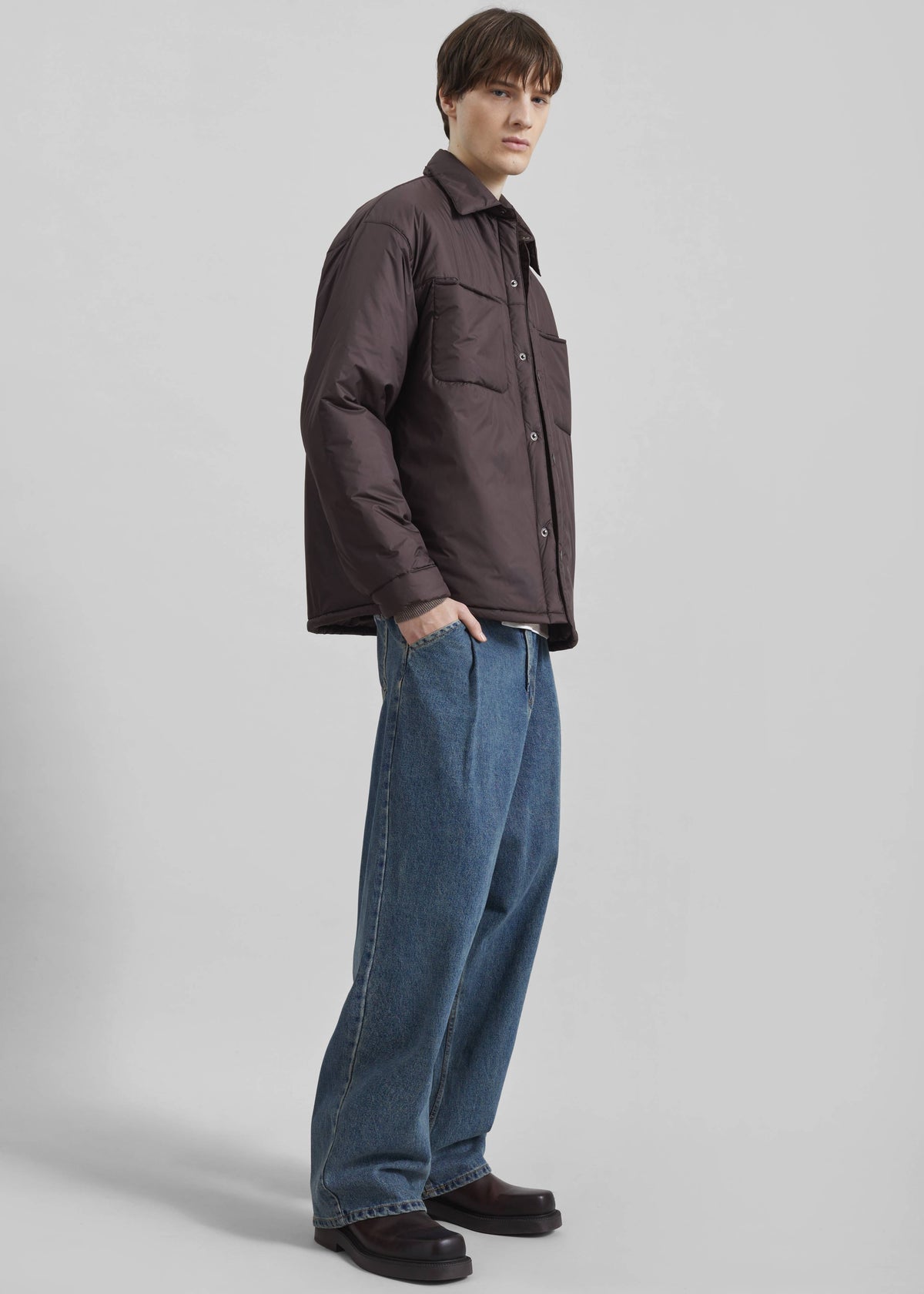 Reffroy Puffer Overshirt - Brown - 5