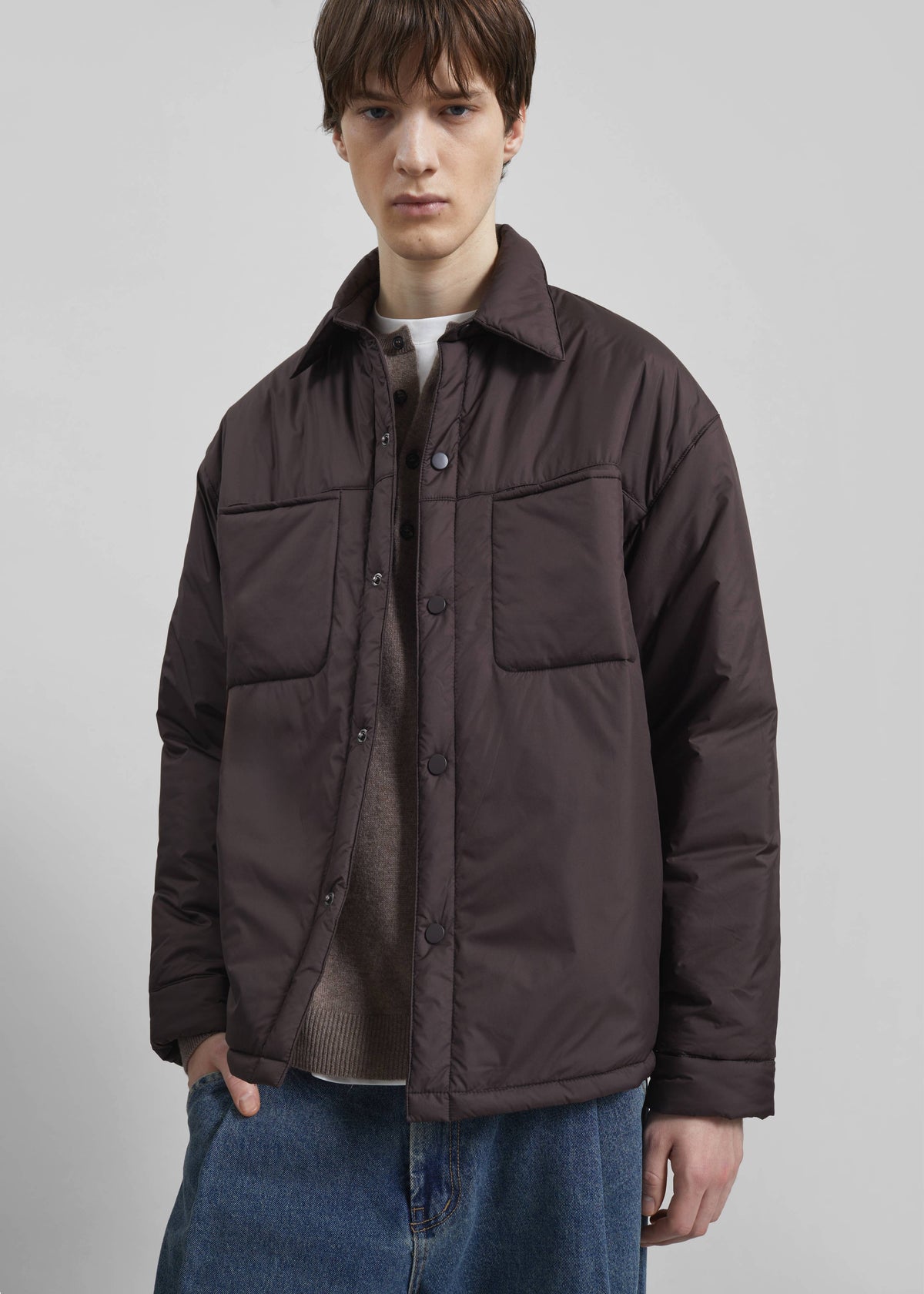 Reffroy Puffer Overshirt - Brown - 2