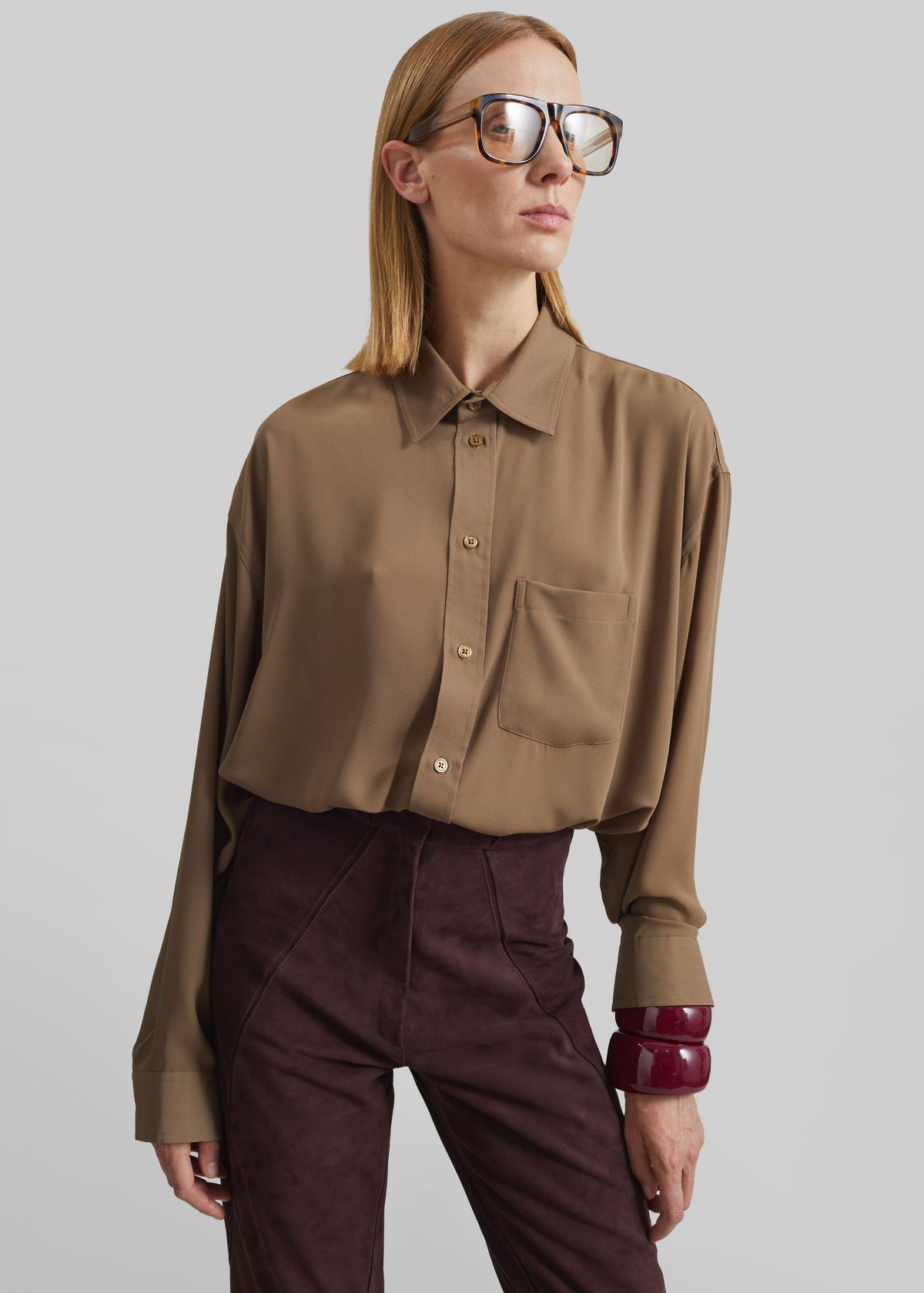 Rema Shirt - Khaki Brown - 3